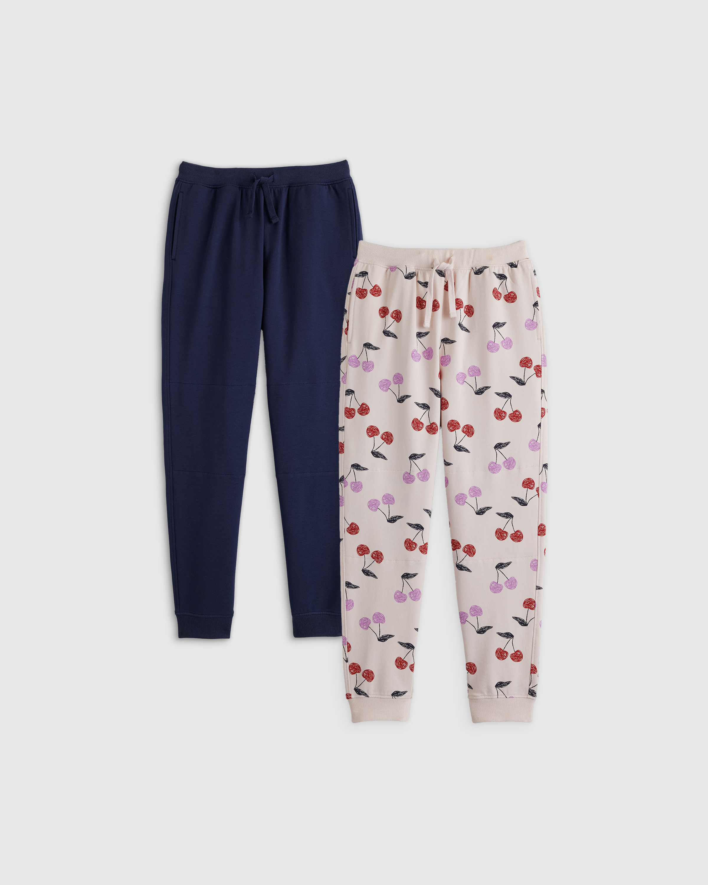 Shop Quince French Terry Joggers 2-pack In Cherries/navy