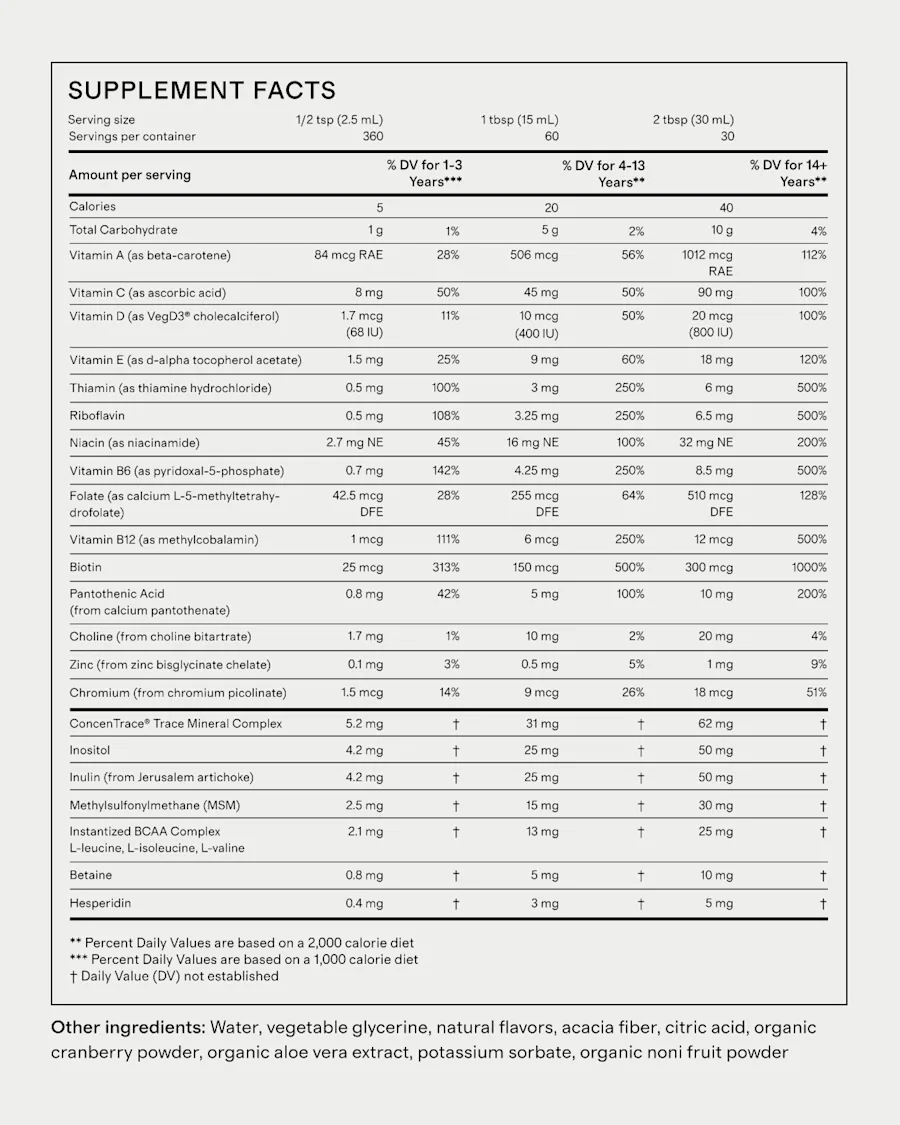 supplement facts