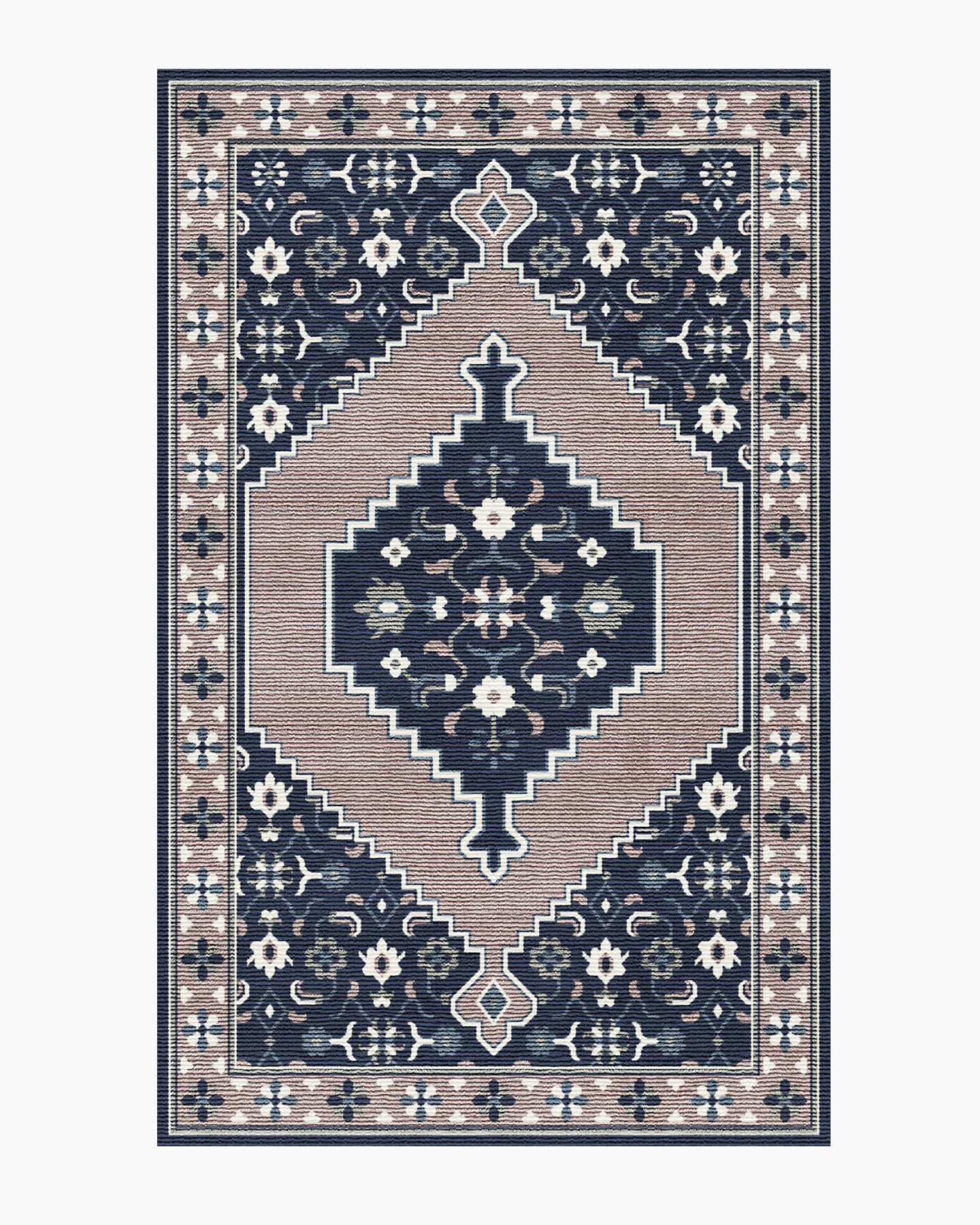 Ines Tufted Wool Rug - Navy Multi