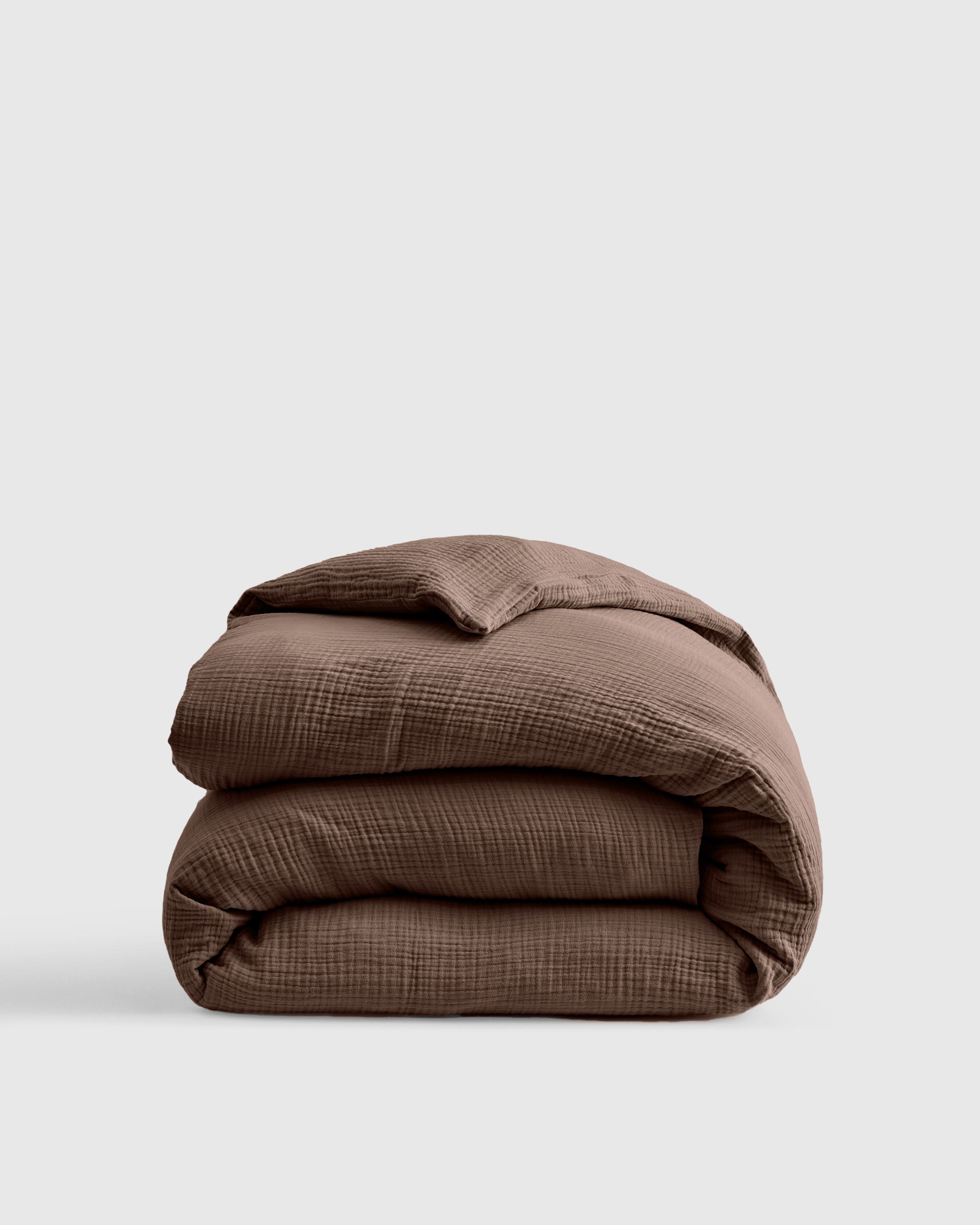 Organic Airy Gauze Duvet Cover | Quince in Olive