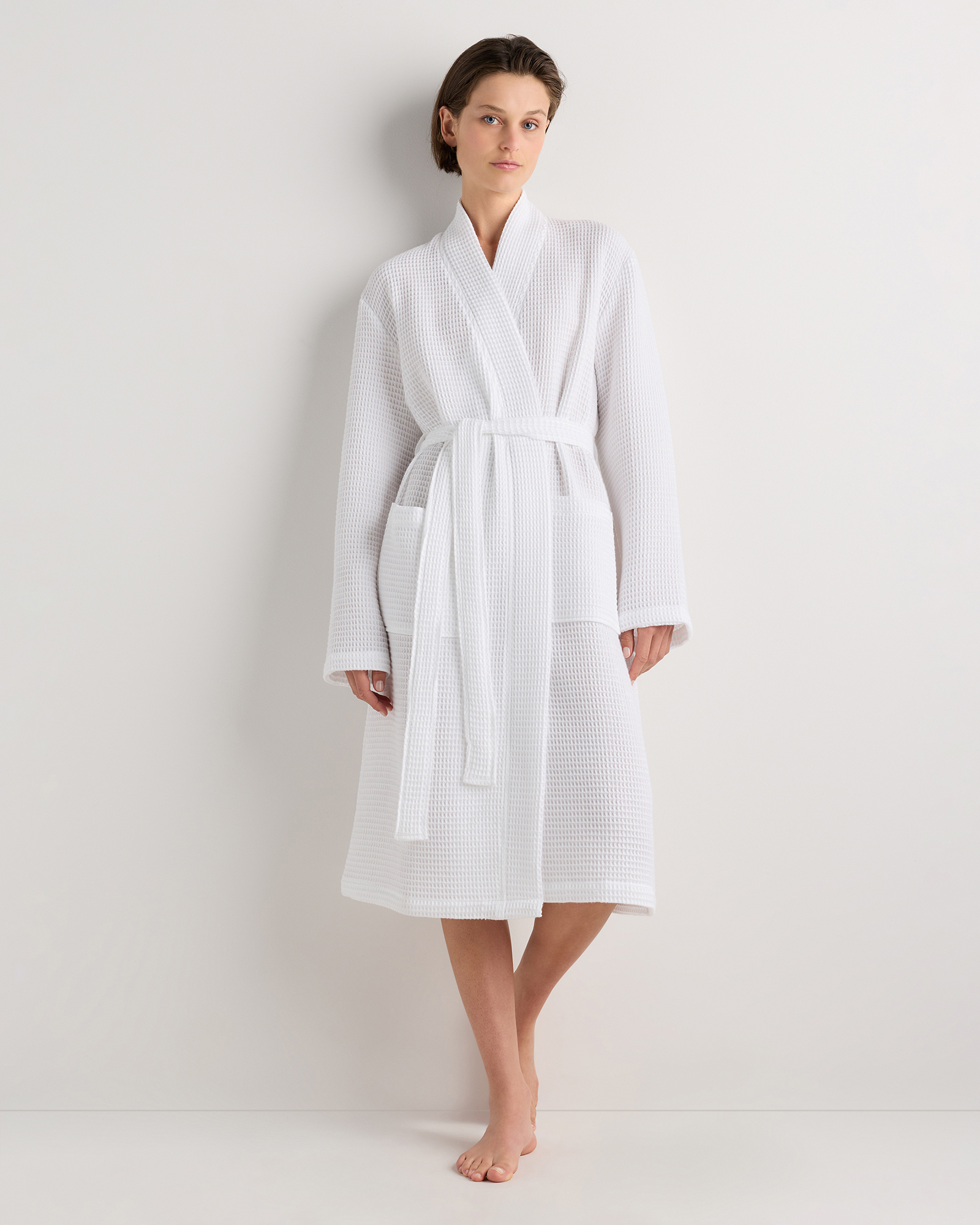 Organic Turkish Waffle Robe - Mist, XS