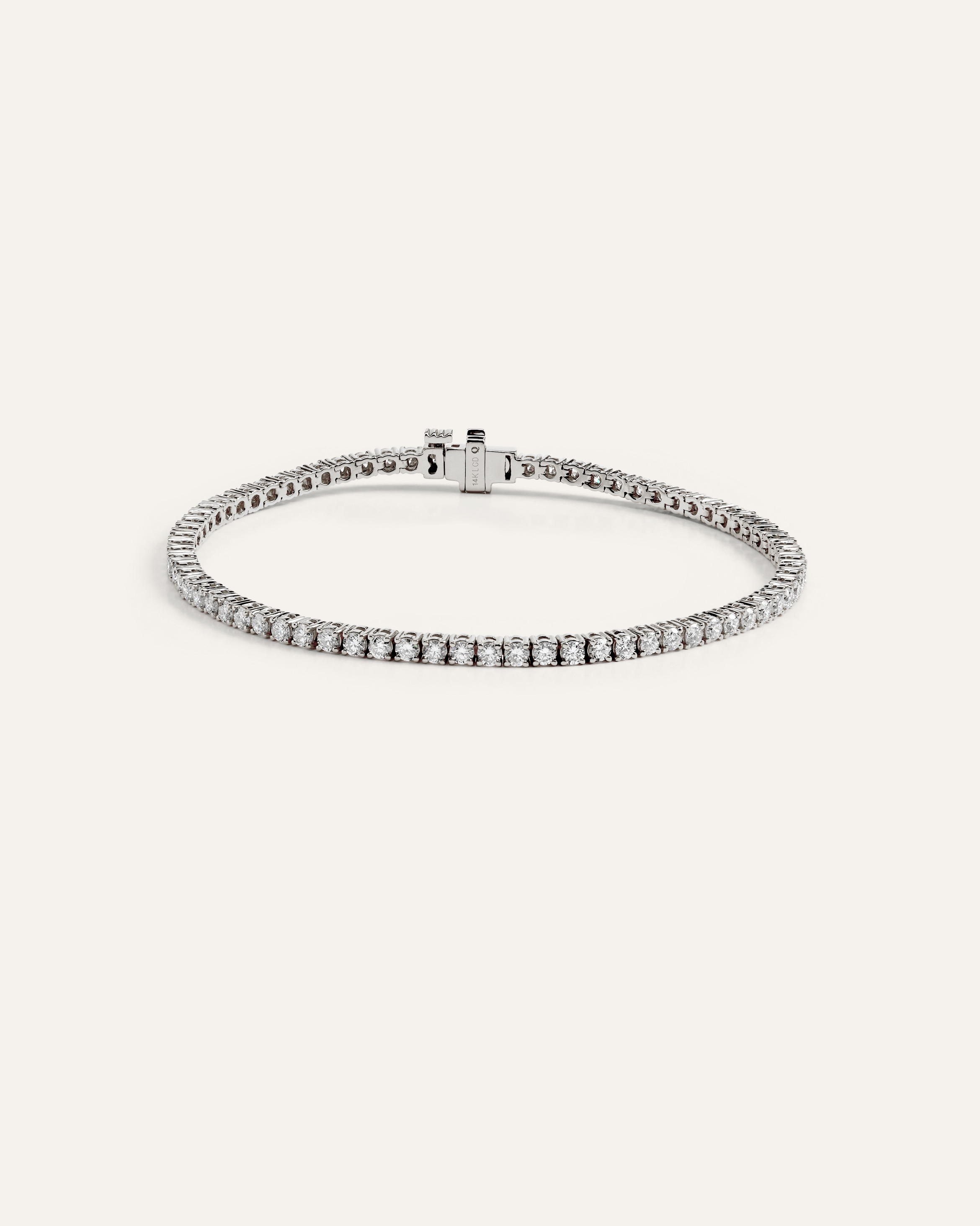 14K Gold Lab Grown Diamond Tennis Bracelet - 3ctw