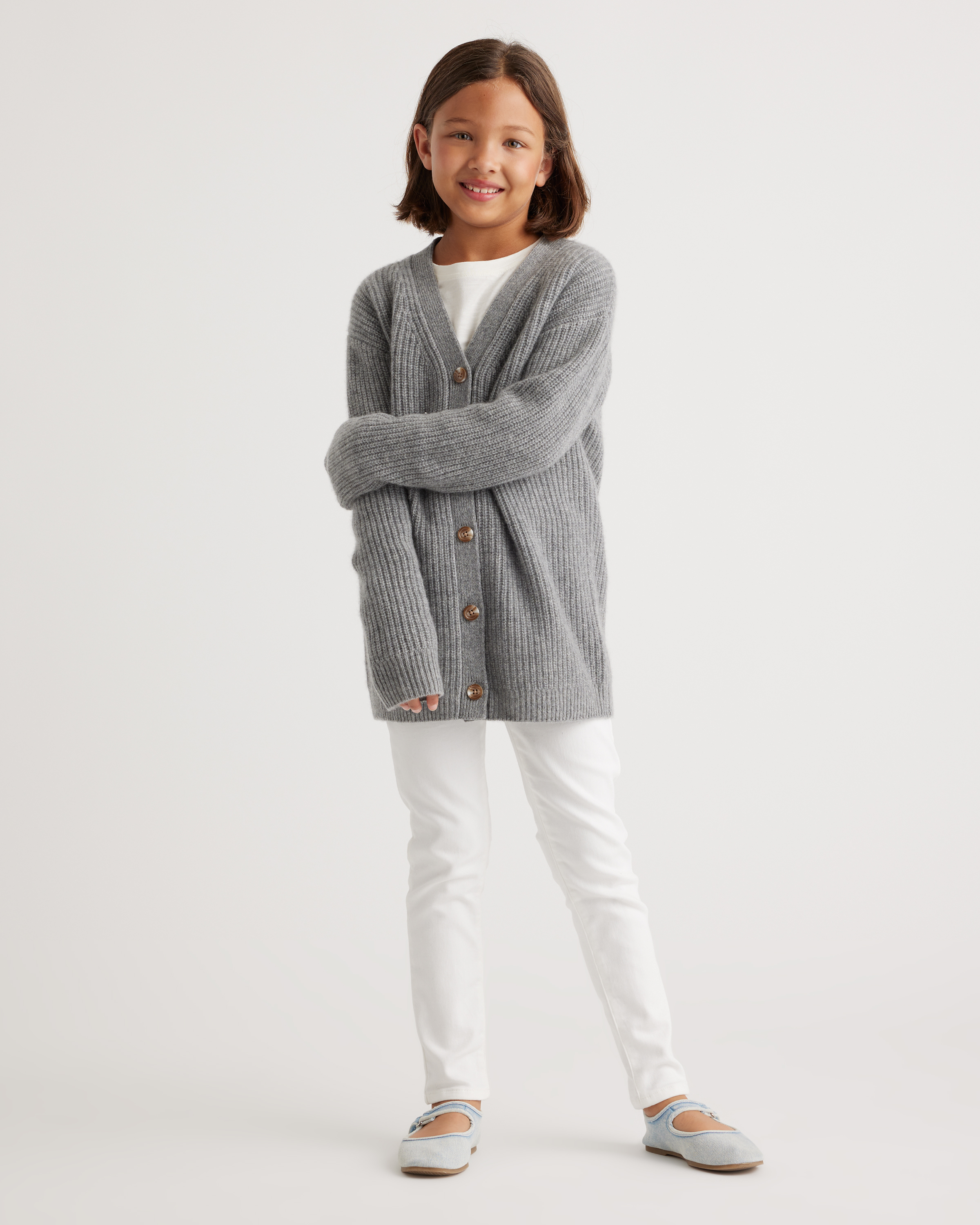 Washable Cashmere Oversized Fisherman Cardigan - Kid - thumbnail 2