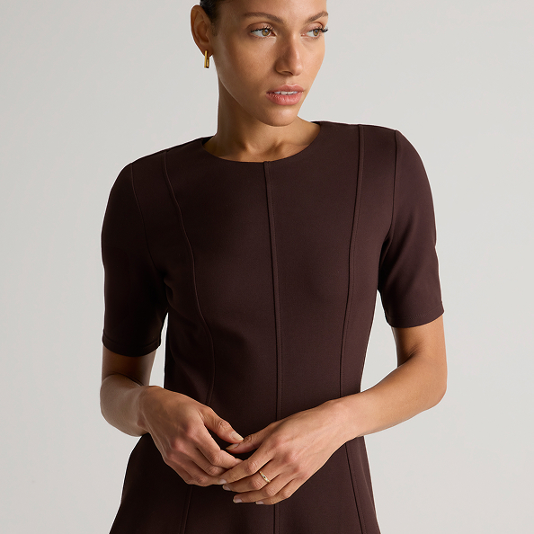 Ultra-Stretch Ponte Short Sleeve Top