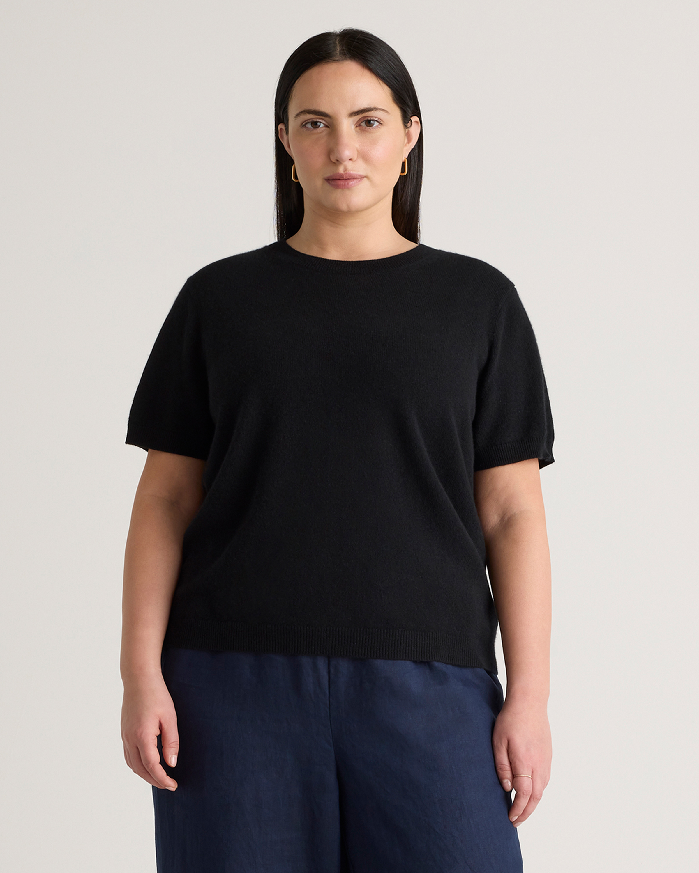 Shop Quince Women's Mongolian Cashmere T-shirt In Black