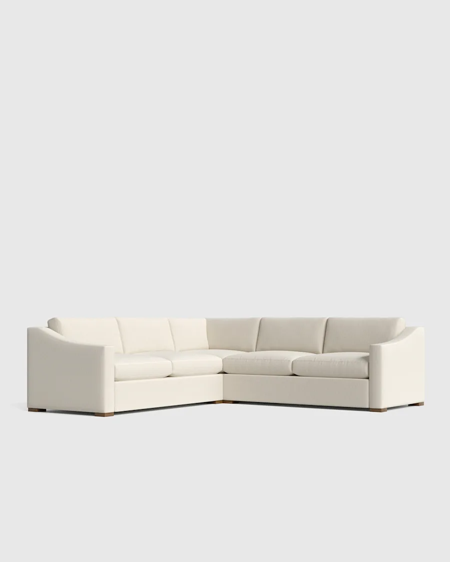 Hollis Slope Arm LSectional 118x118in Nomad Snow Front Angle