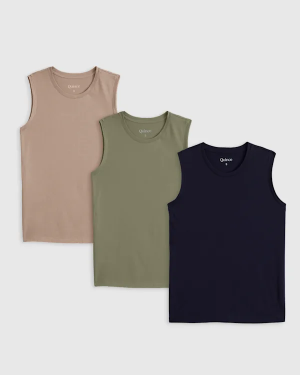Cotton Modal Muscle Tank 3 Pack Bundle