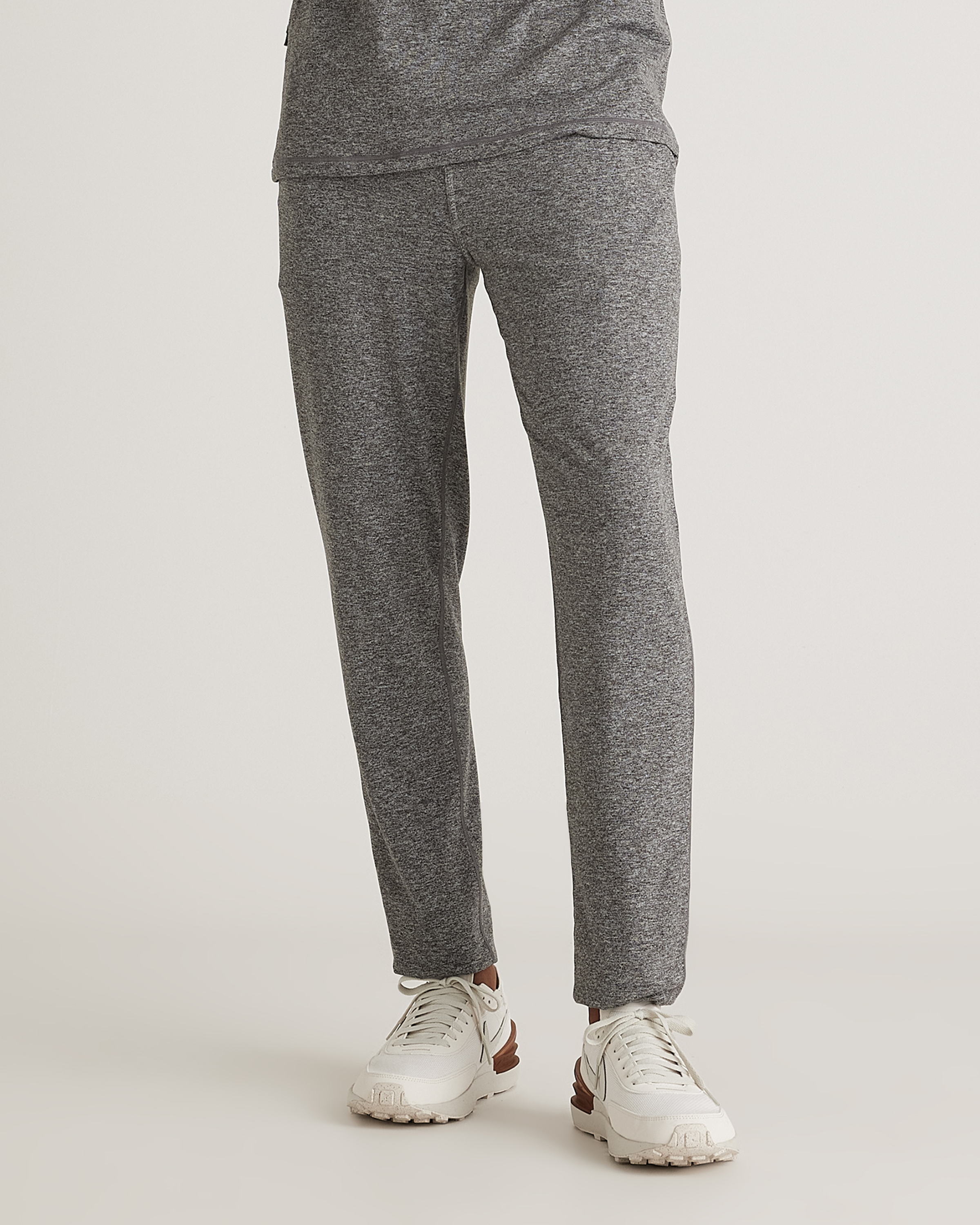 Quince Men's Flowknit Performance Pants In Heather Grey