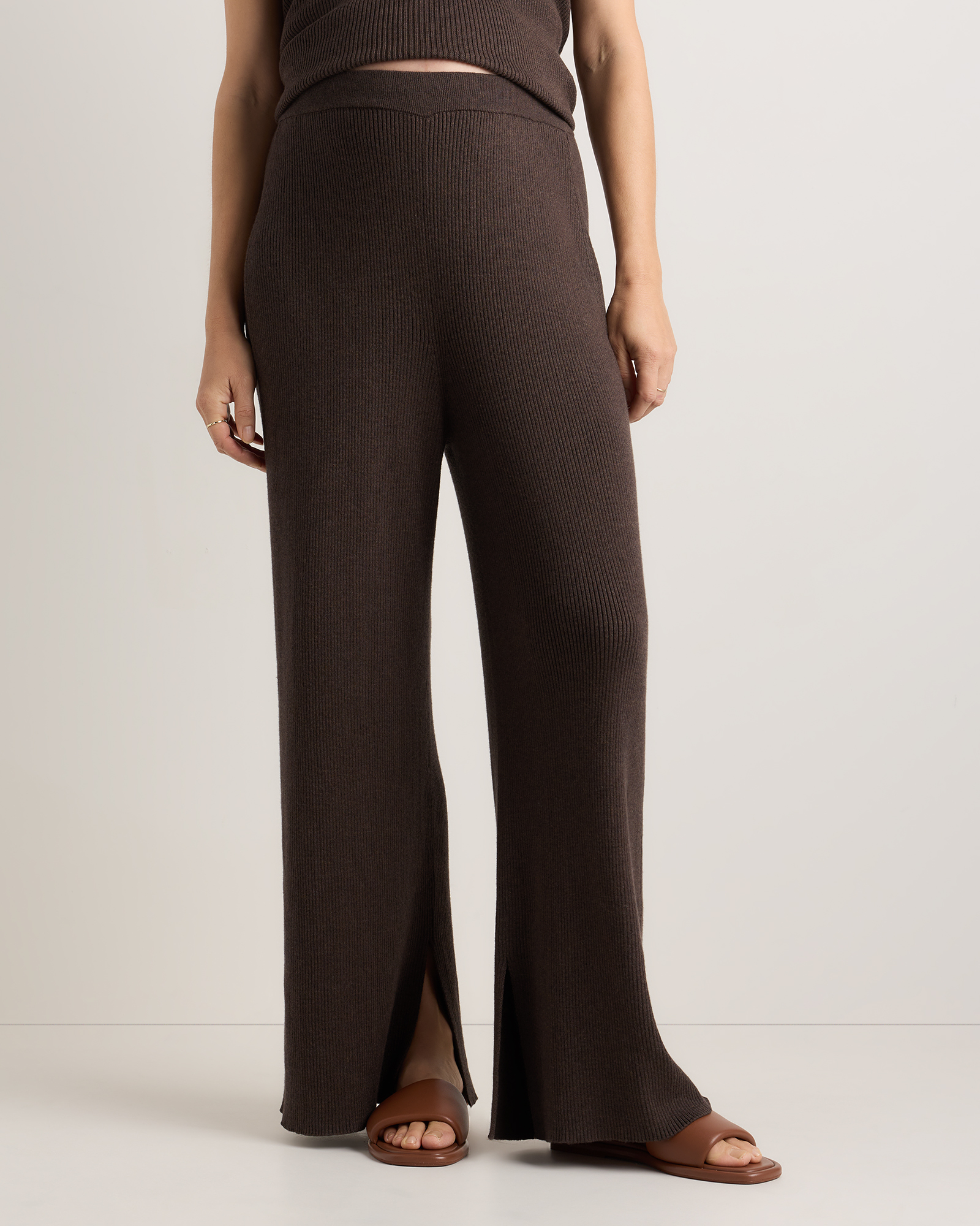 Cotton Cashmere Maternity Wide Leg Pants - Maternity