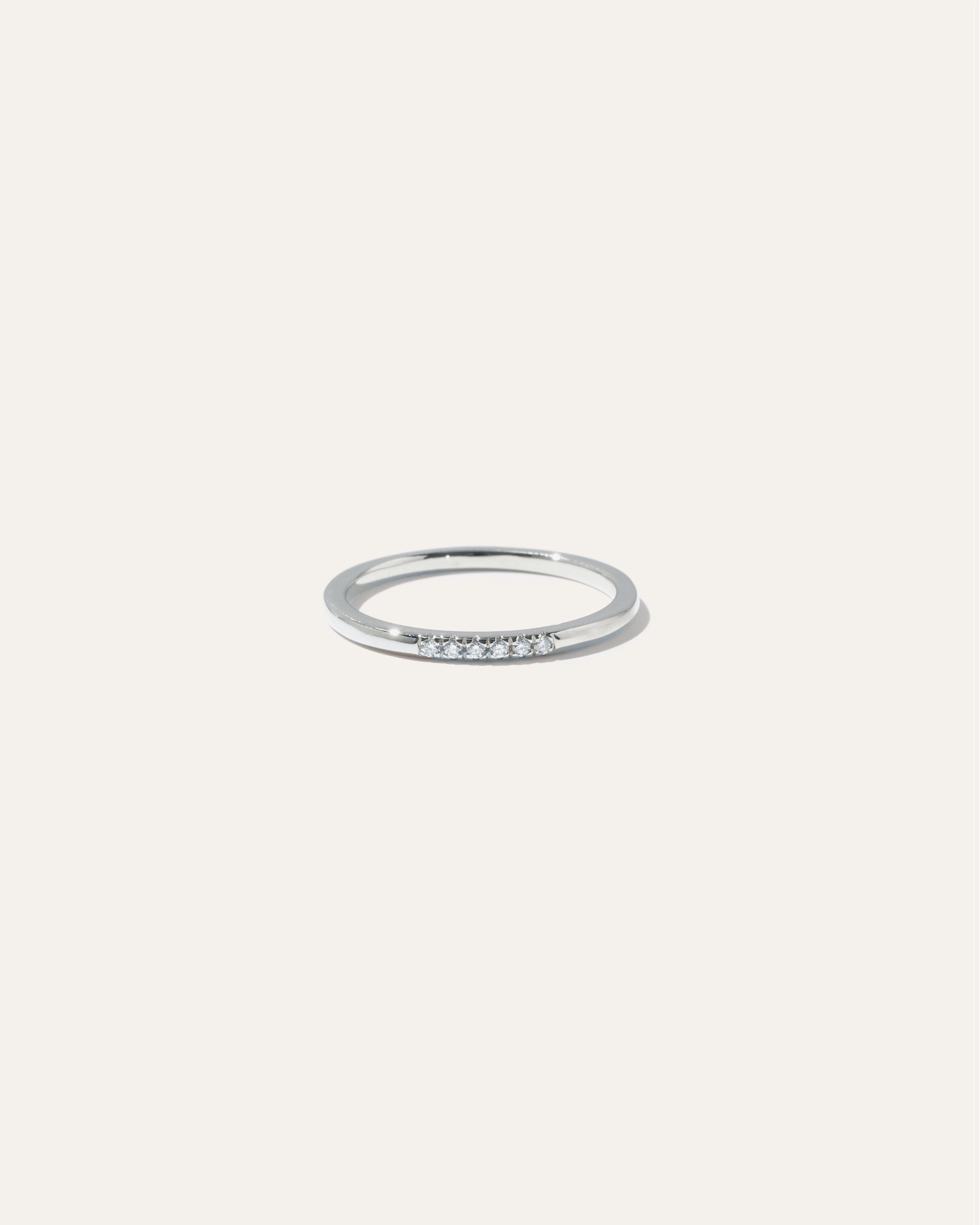 Quince Women's 14k Gold Diamond Line Ring In White Gold