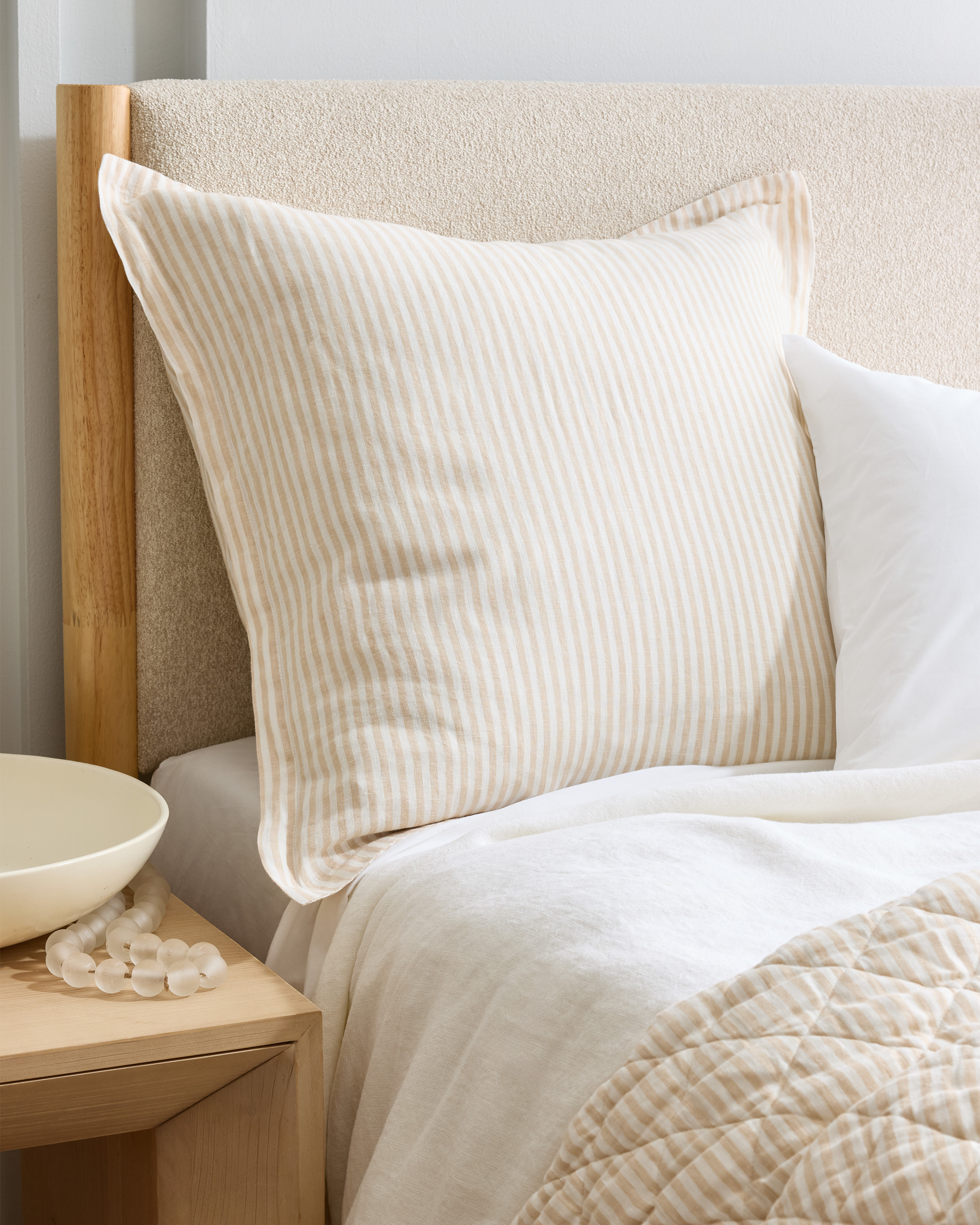 European Linen Stripe Euro Sham - thumbnail 2