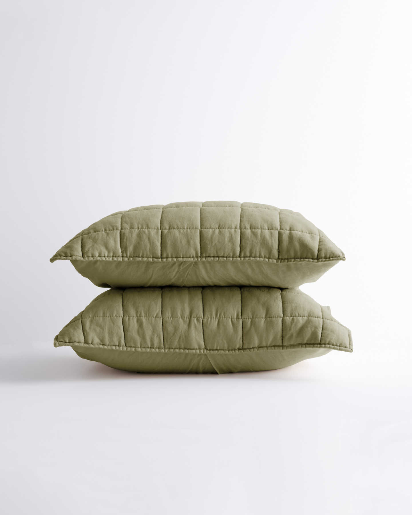 Linen Quilt - Olive