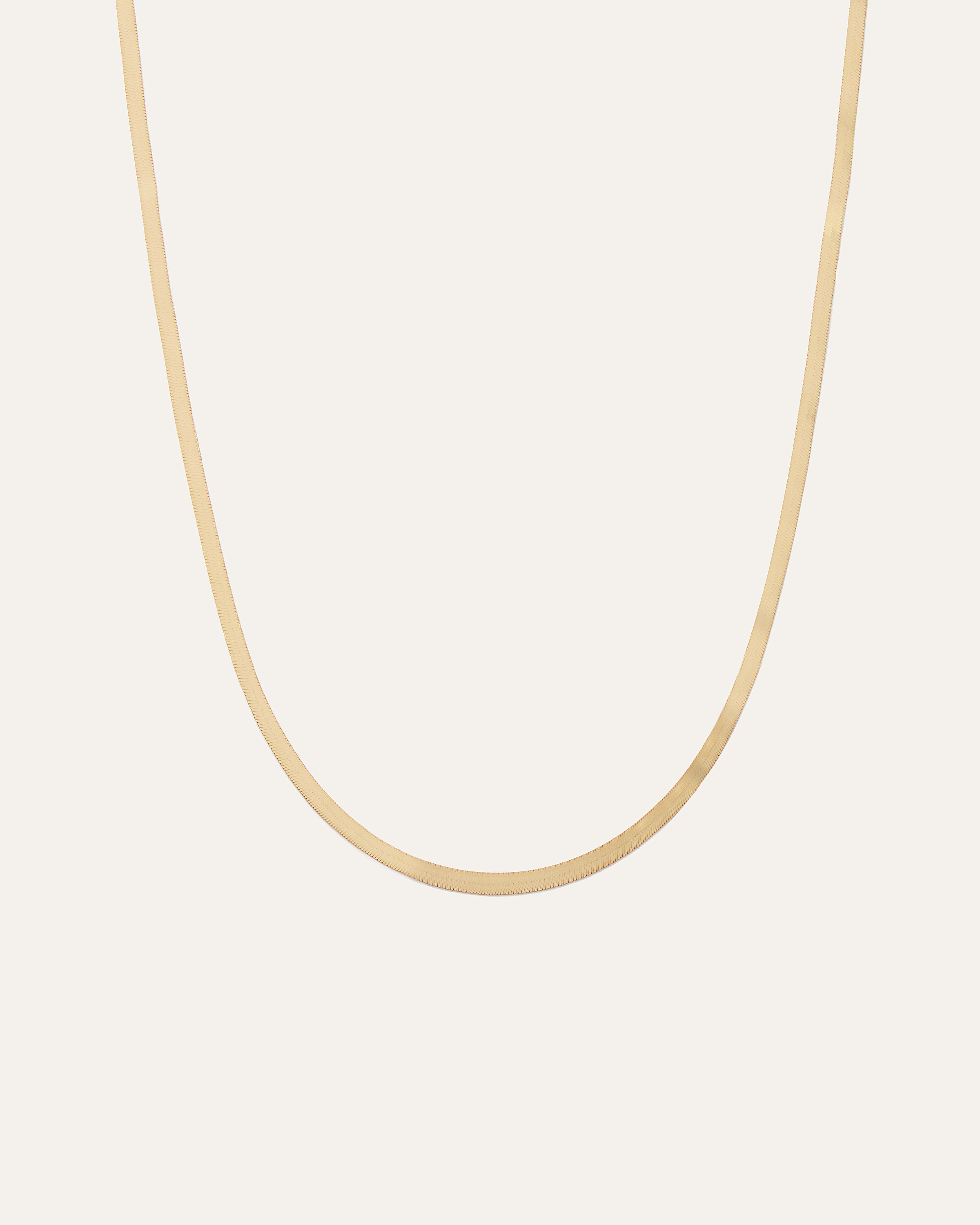 14K Gold Petite Miami Herringbone Chain