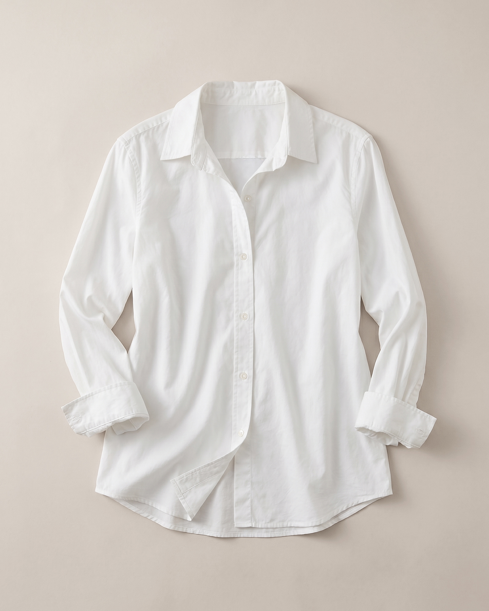 100% Organic Cotton Poplin Long Sleeve Shirt  