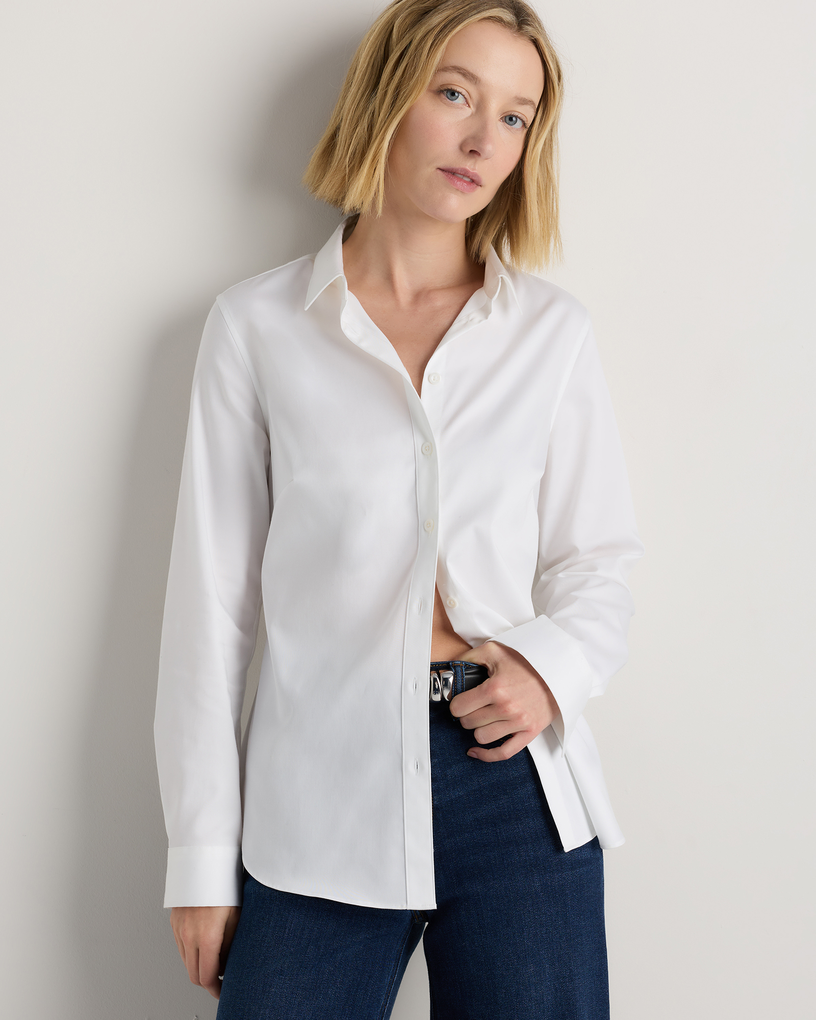 Organic Stretch Cotton Tailored Shirt