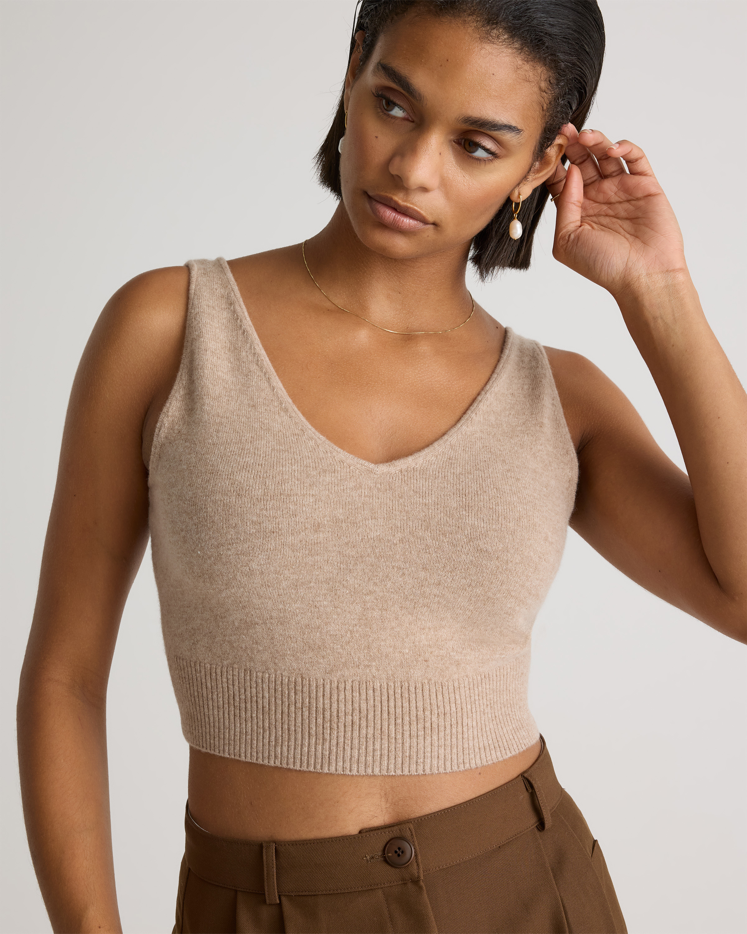 Mongolian Cashmere Cropped Tank