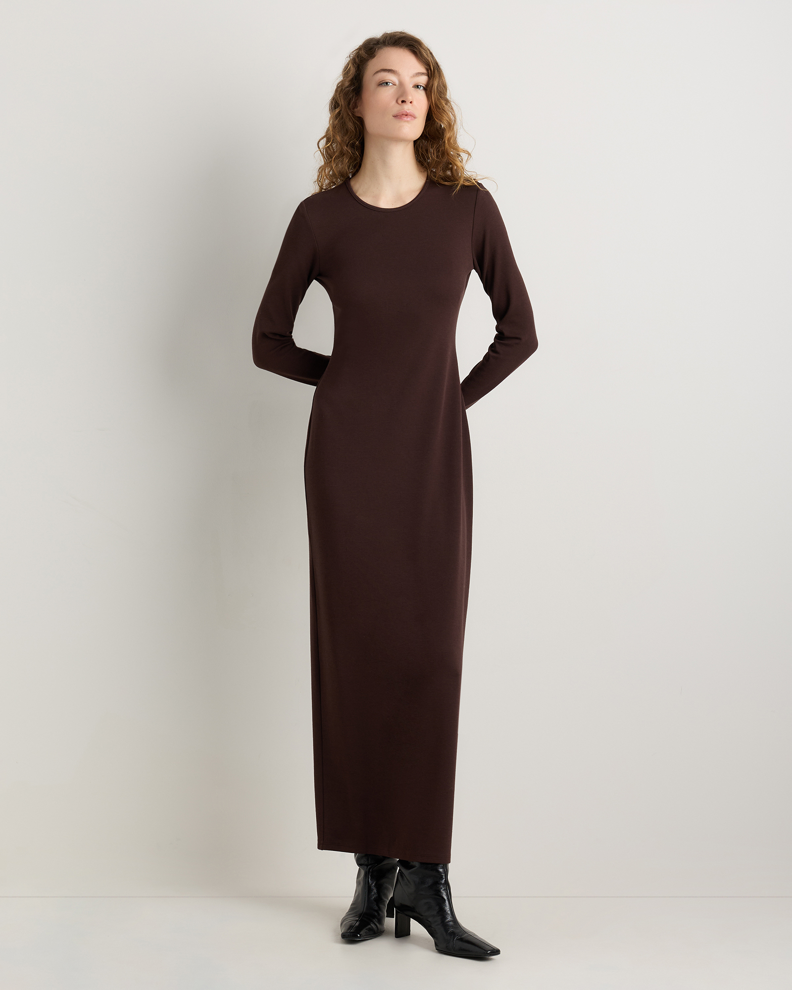 Long Sleeve Knit Maxi Dress