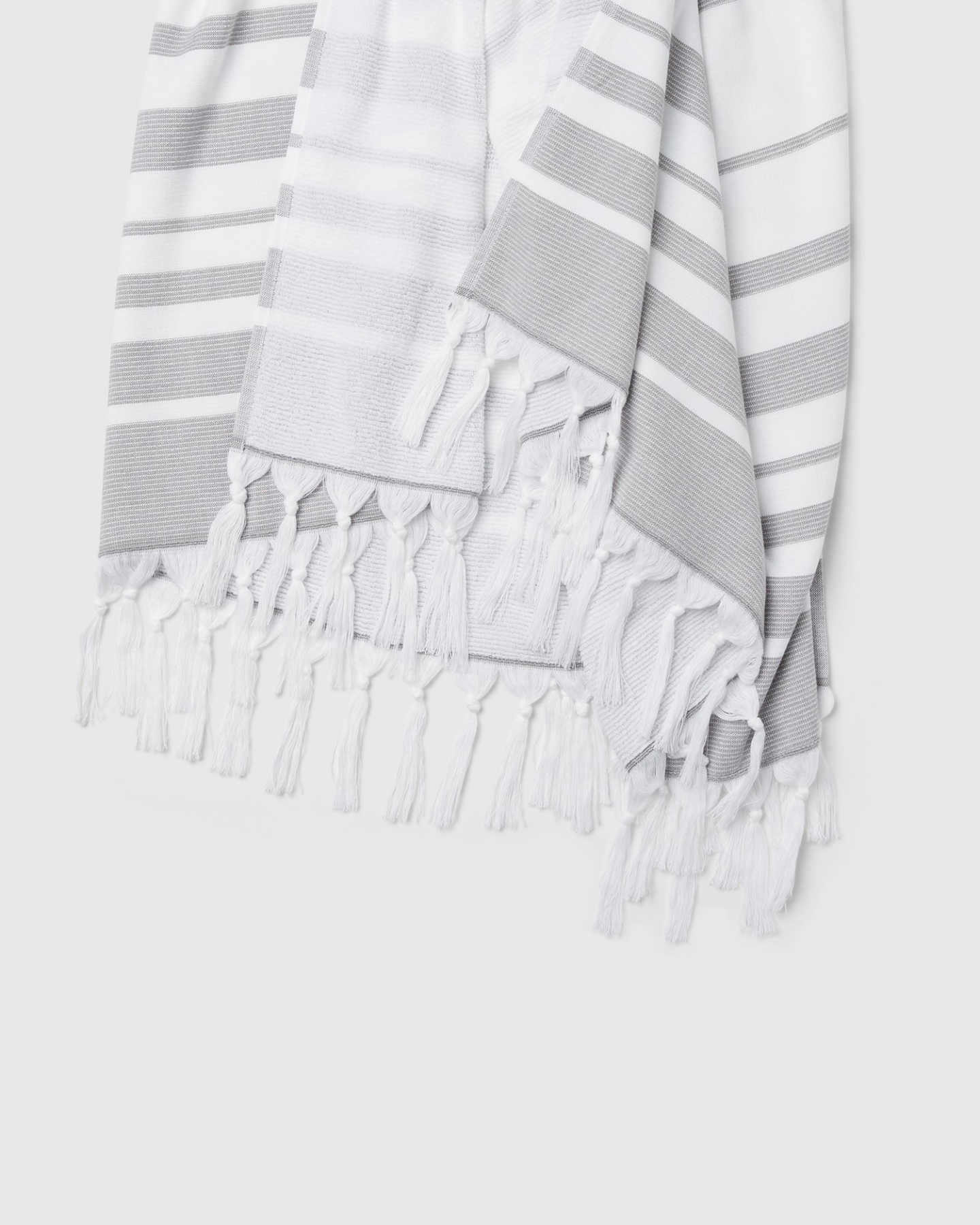 Turkish Fouta Bath Towels (Set of 2) - White - 1 - Thumbnail