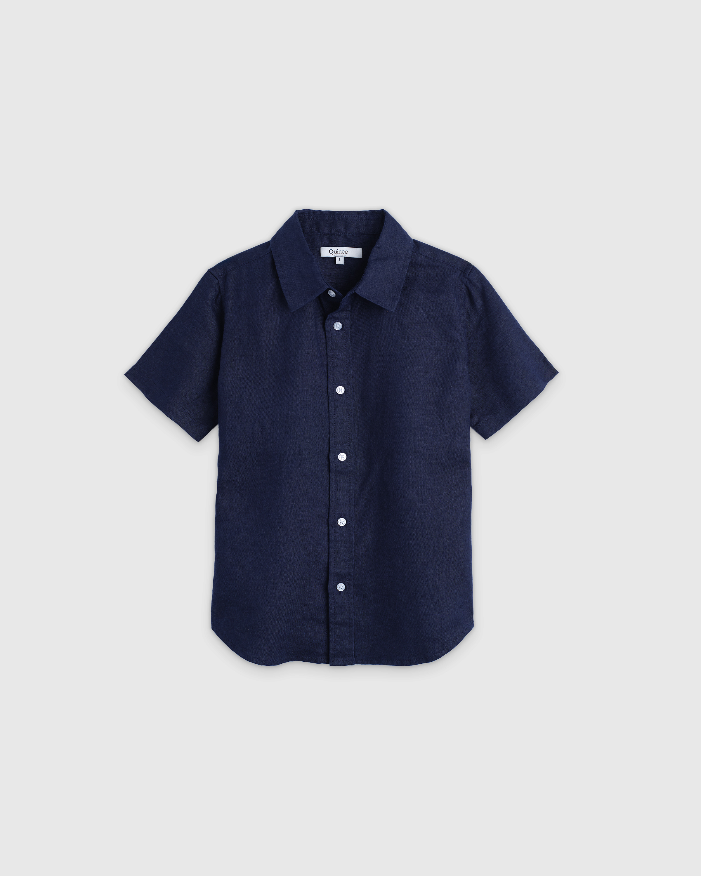 Shop Quince 100% European Linen Short Sleeve Shirt In Deep Navy