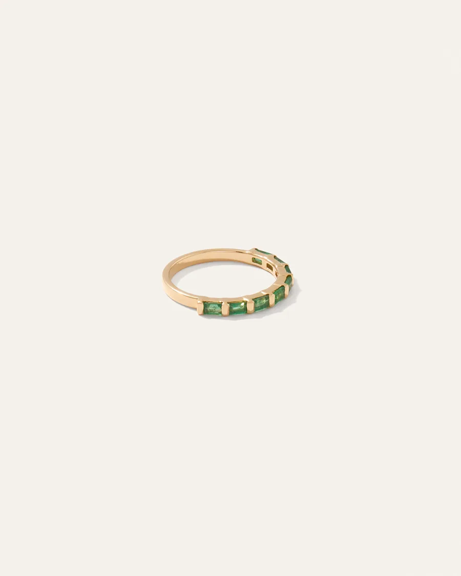 14K Gold Emerald Baguette Band 2