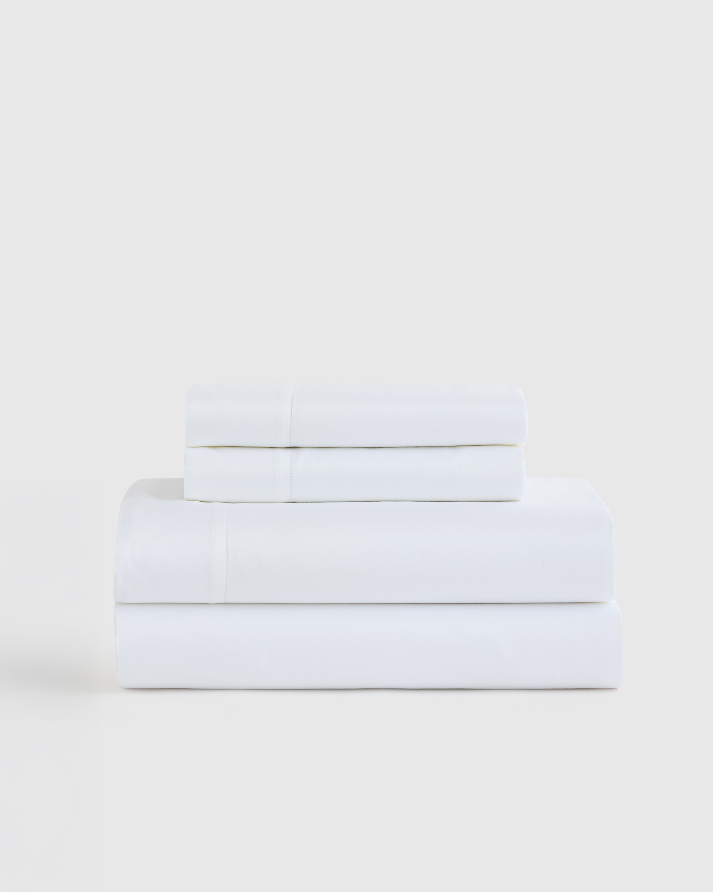White Giza Cotton Sateen Sheet Set