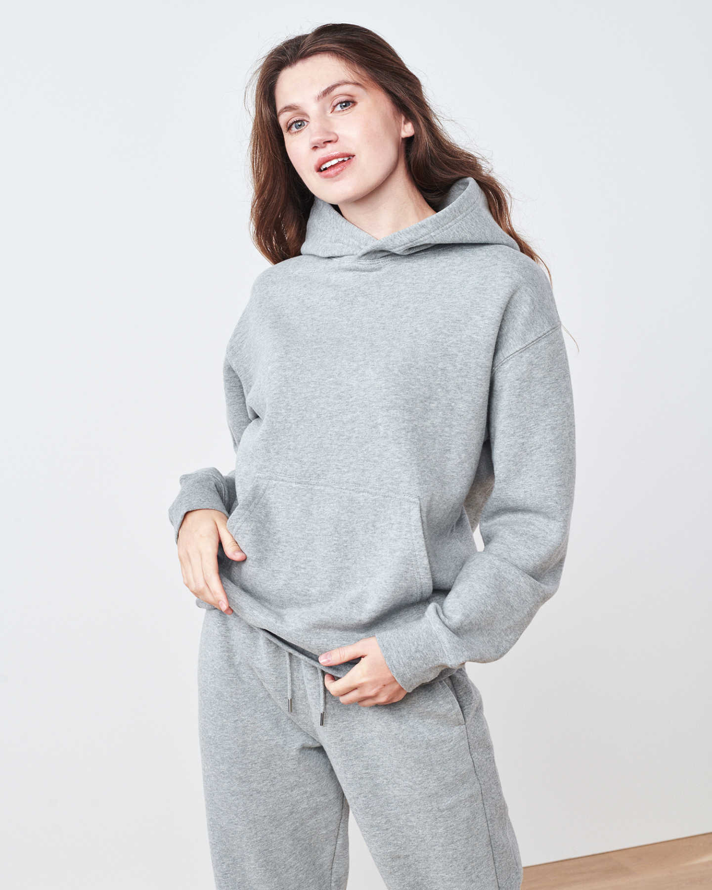 Organic Heavyweight Boyfriend Hoodie - Heather Grey