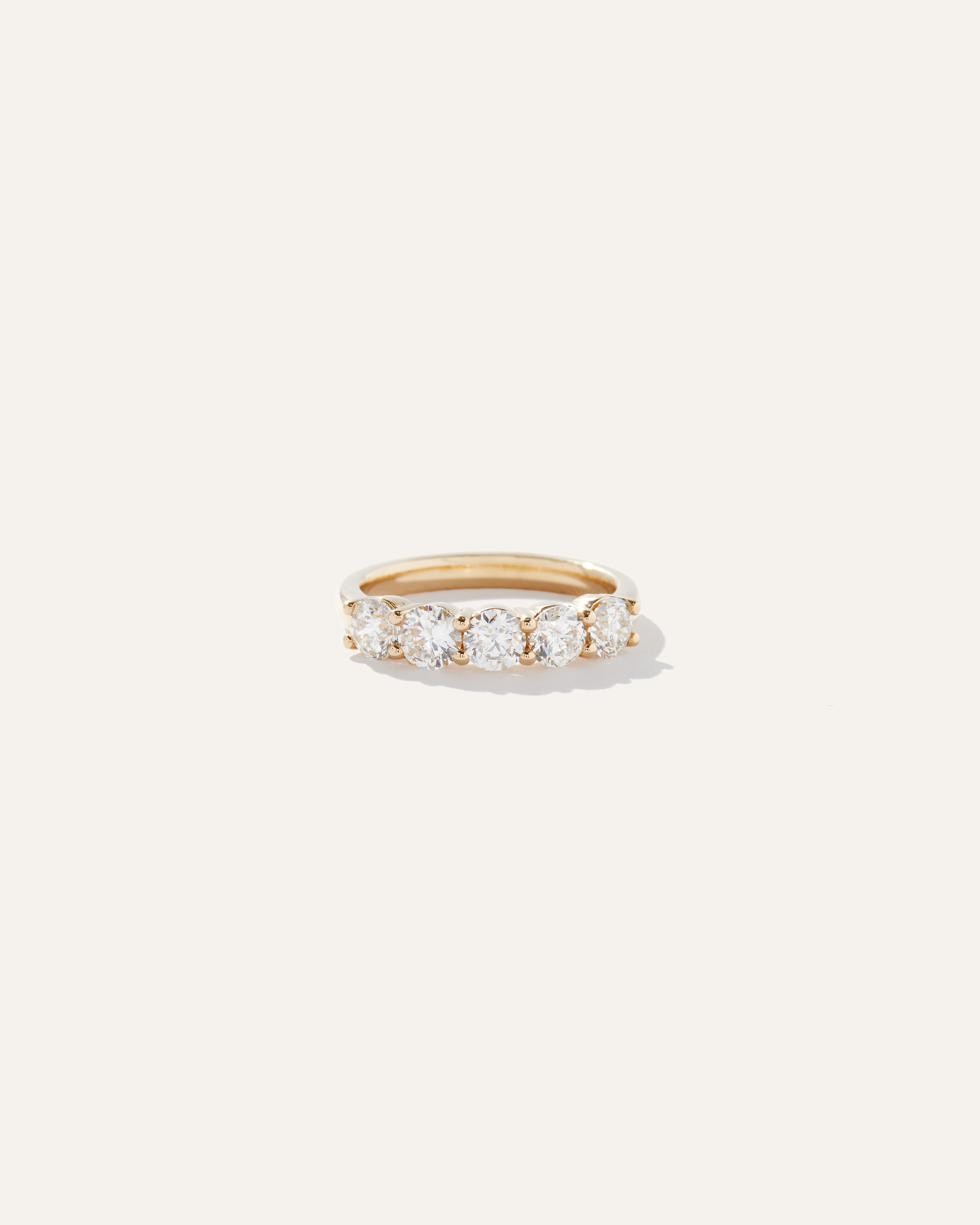 Quince Women's Diamond Five Stone Band Rings In Yellow Gold