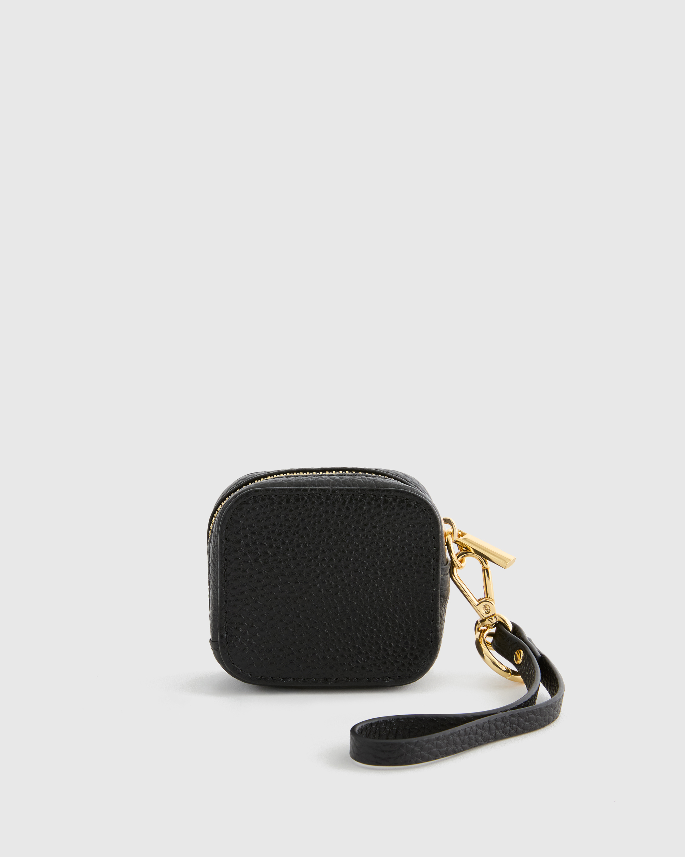 Airpod case. Italian Leather Zip Case in Taupe