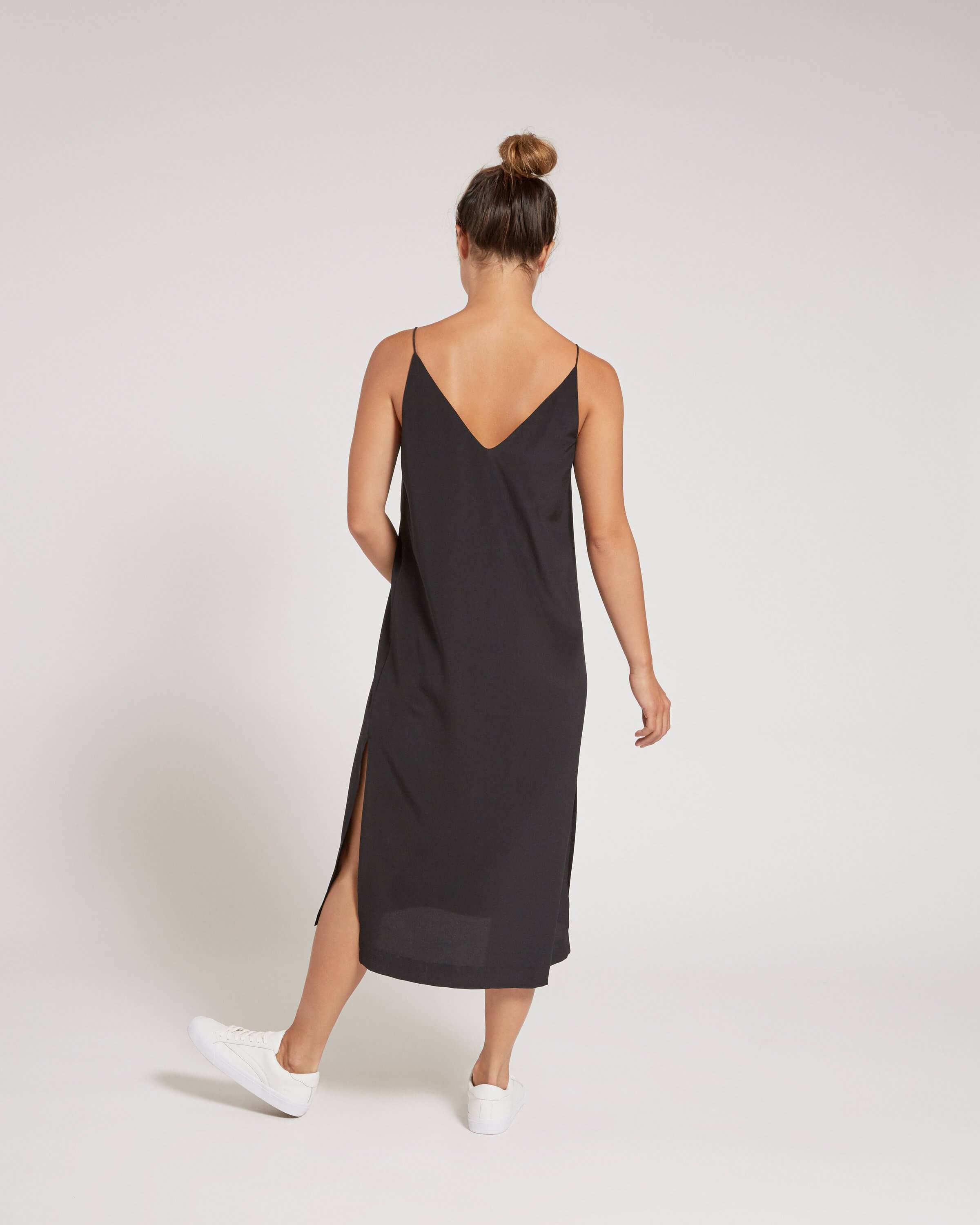 washable silk slip dress