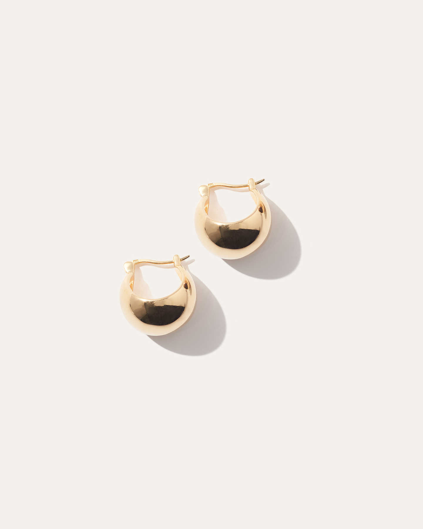 Globe Hoop Earrings - Gold Vermeil - 2 - Thumbnail