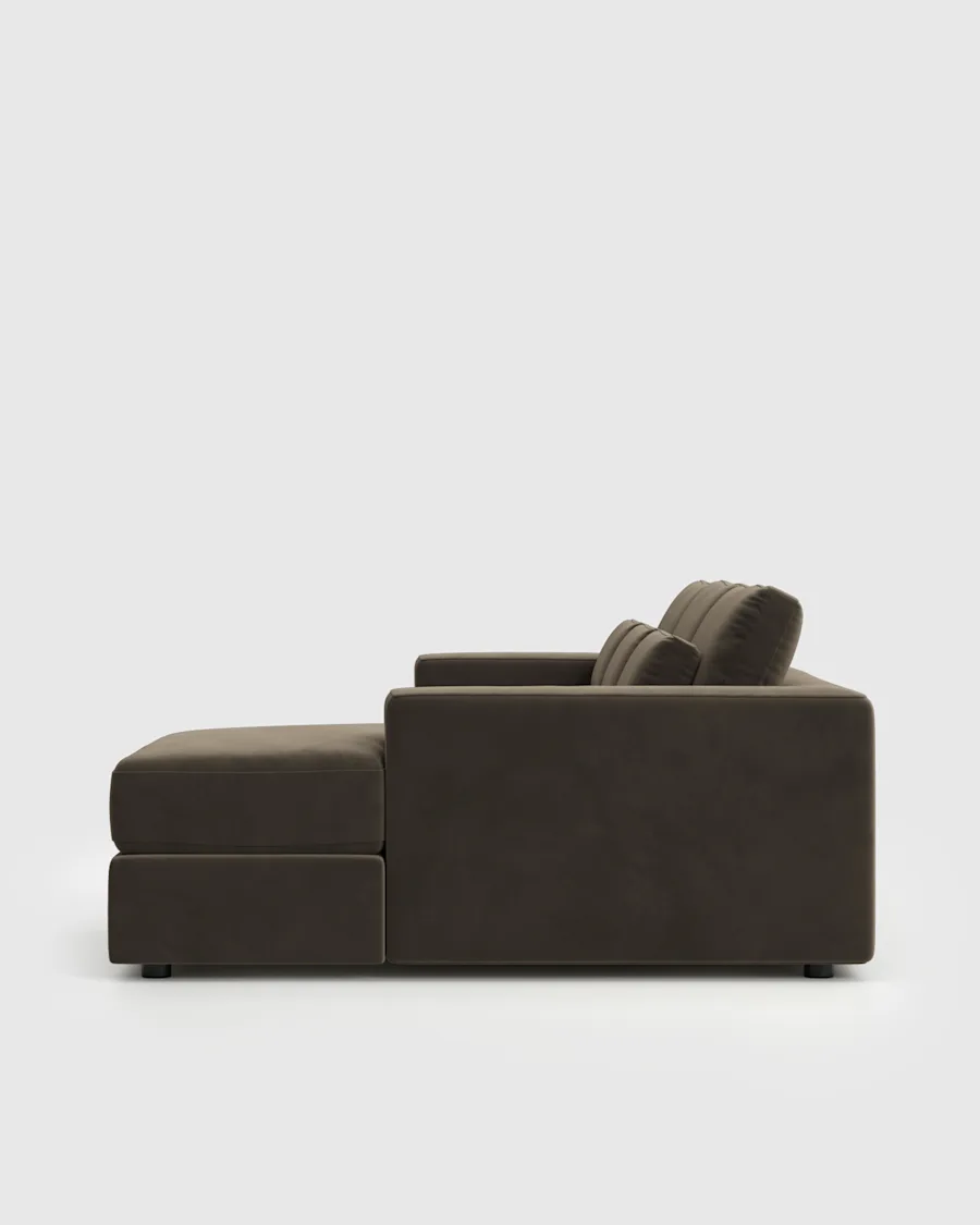 Chunky Arm Deep Seat Chais Sectional 119 Right Arm Side Angle Sable