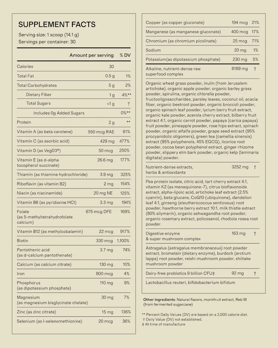 supplement facts