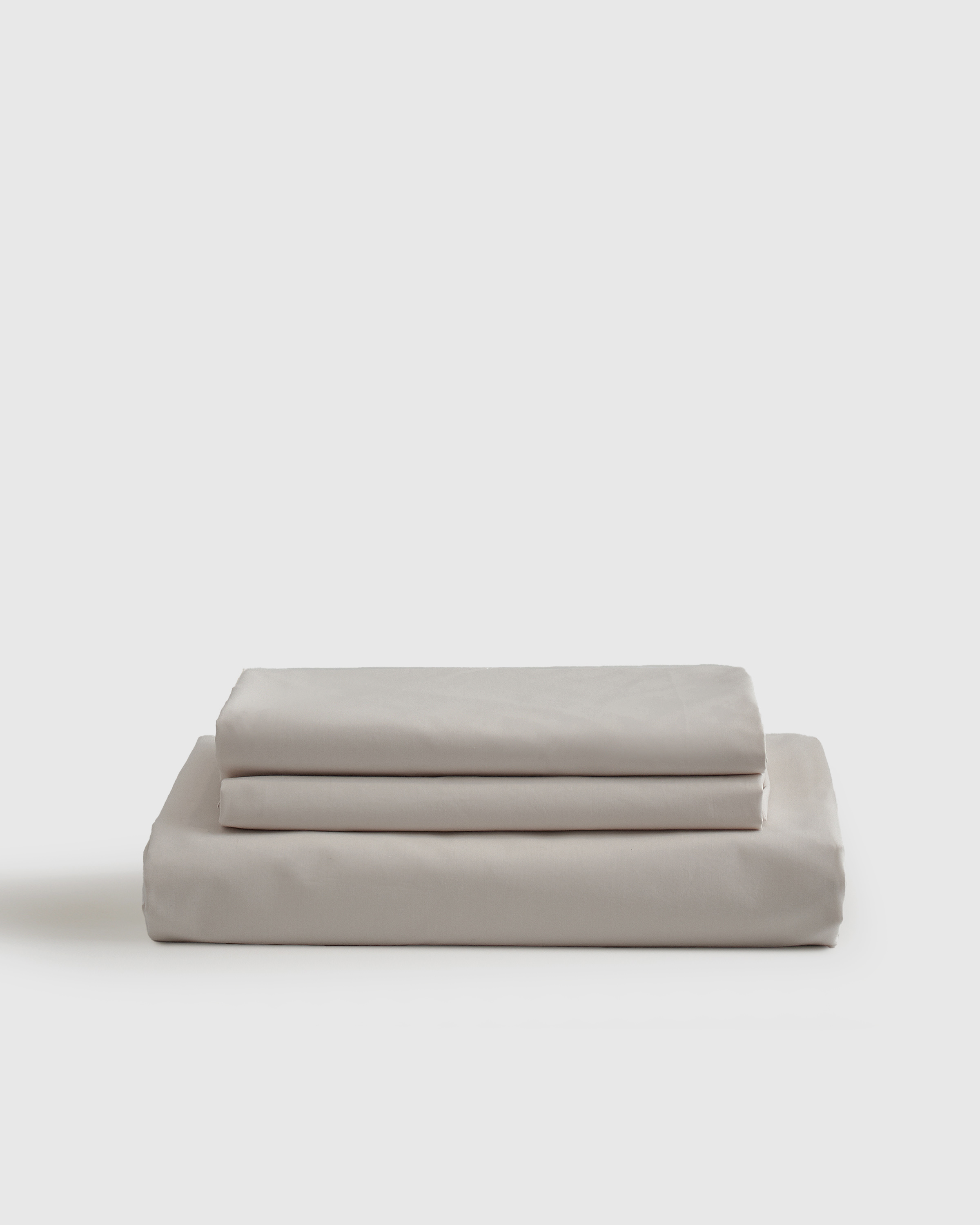Shop Quince Classic Organic Percale Fitted Sheet Set In Light Grey