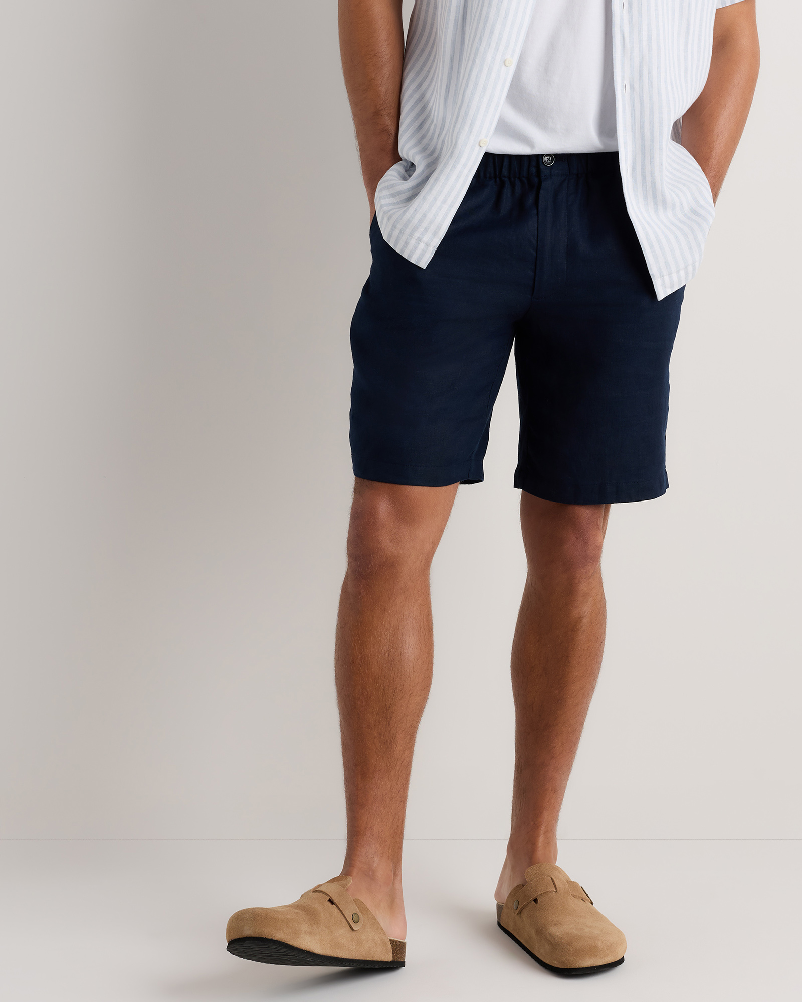 100% European Linen Shorts - 9"