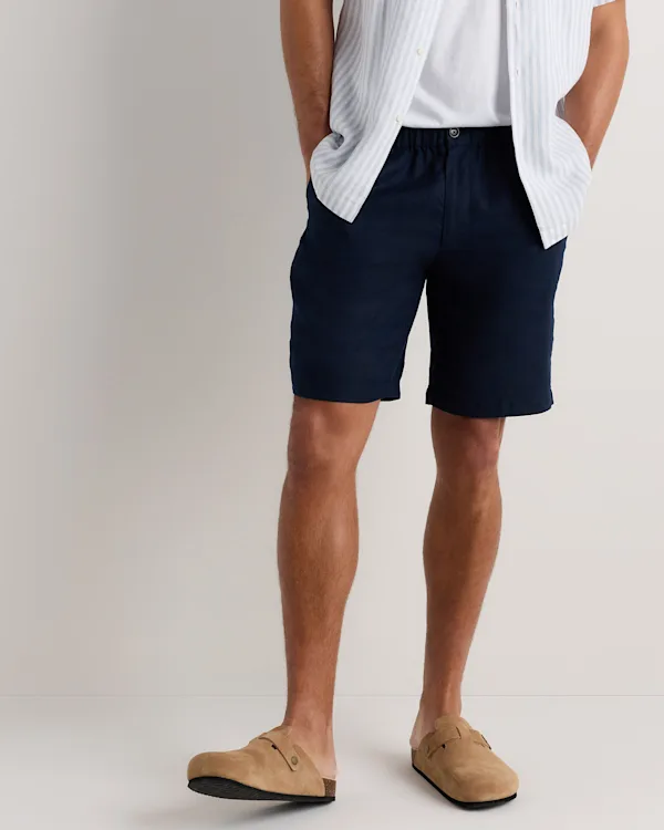 100% European Linen Shorts - 9"