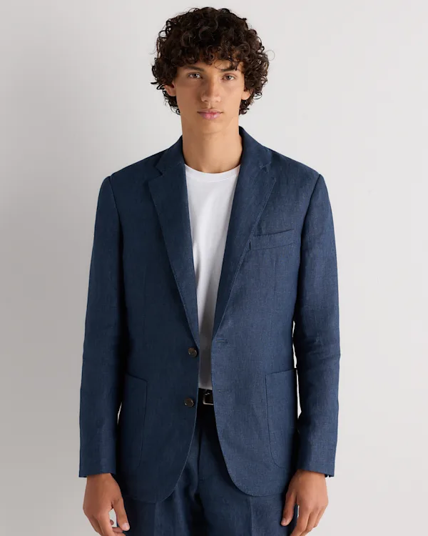 100% European Linen Tailored Blazer