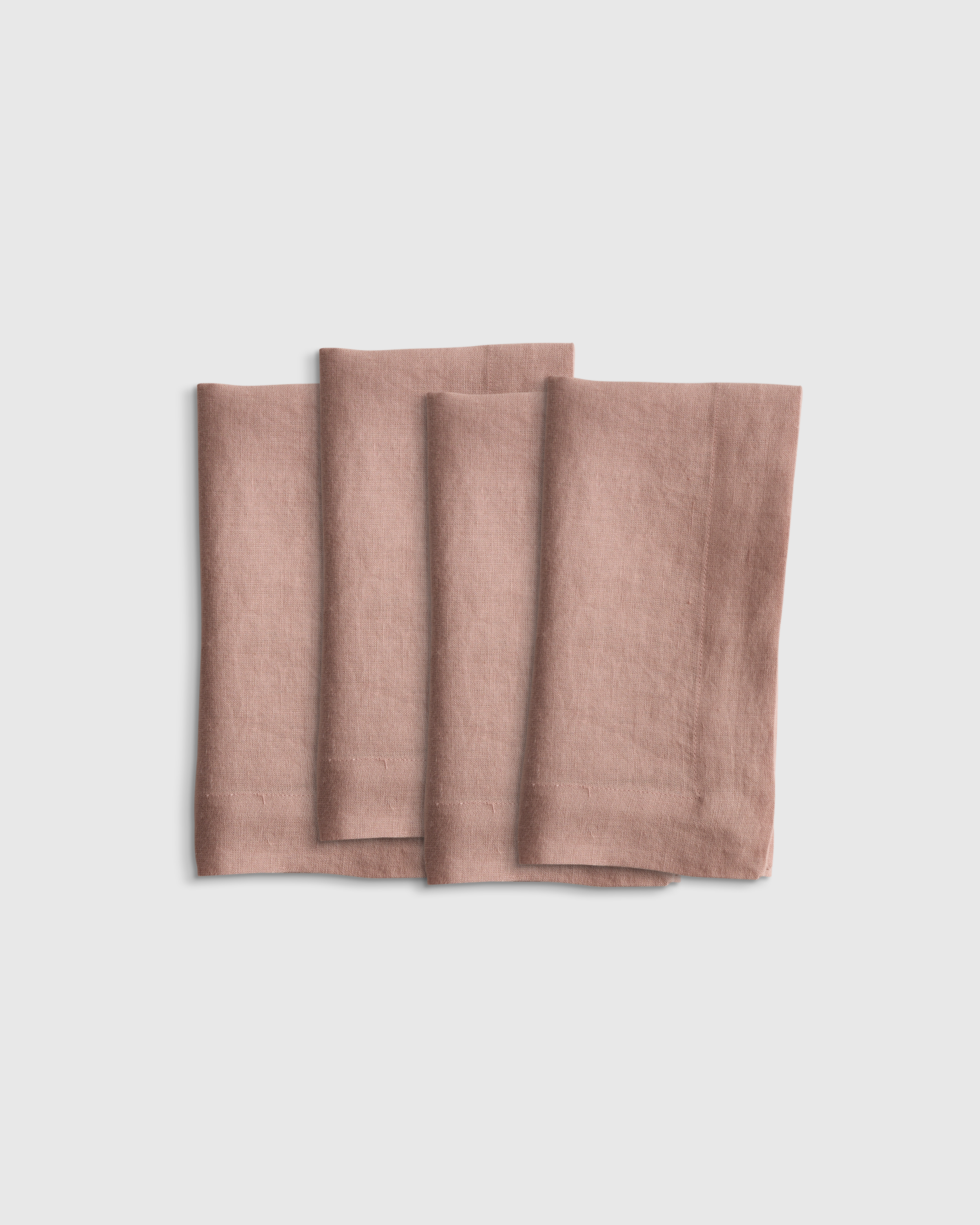 European Linen Everyday Napkins (Set of 4) in Dusty Mauve
