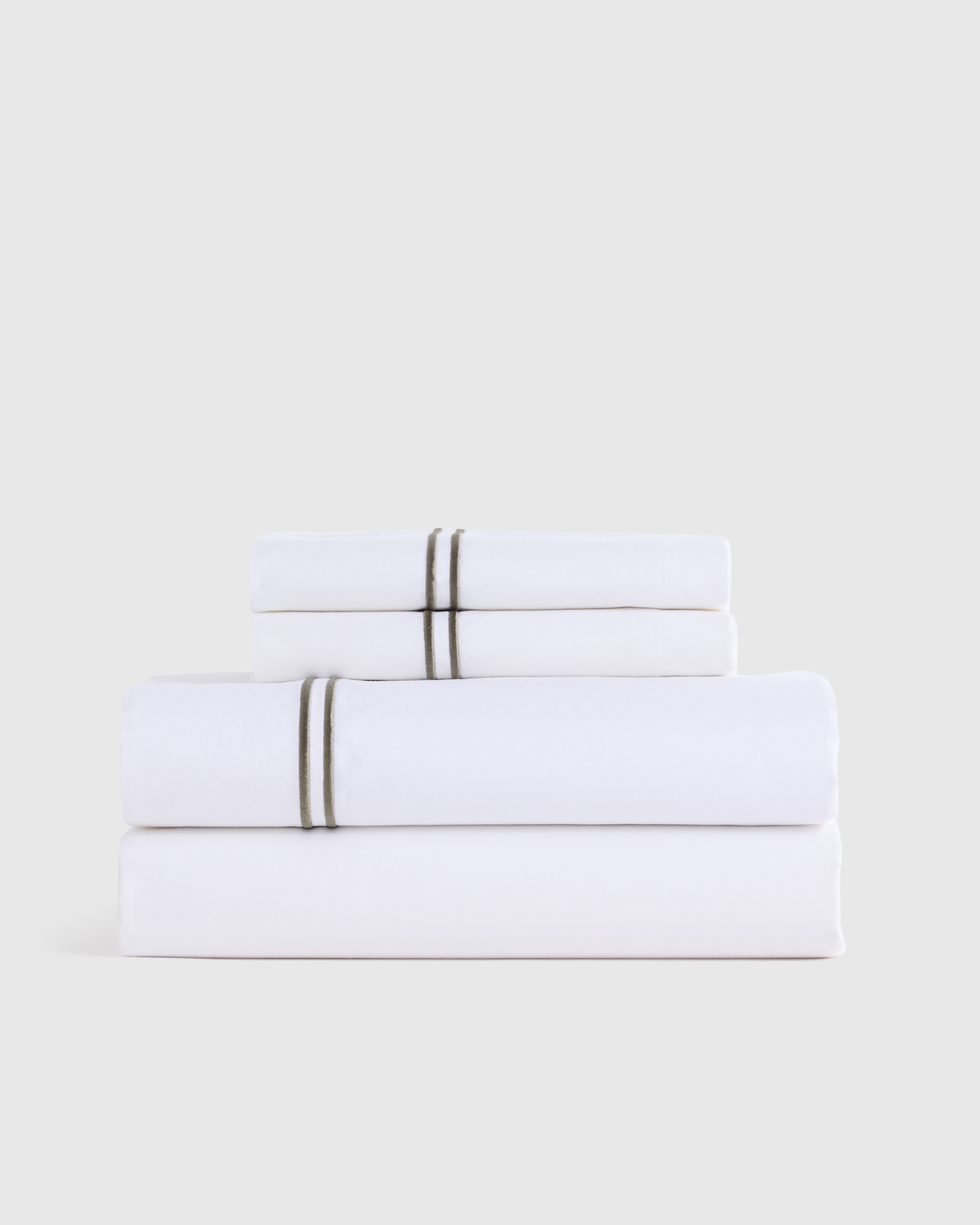 Classic Organic Percale Embellished Sheet Set