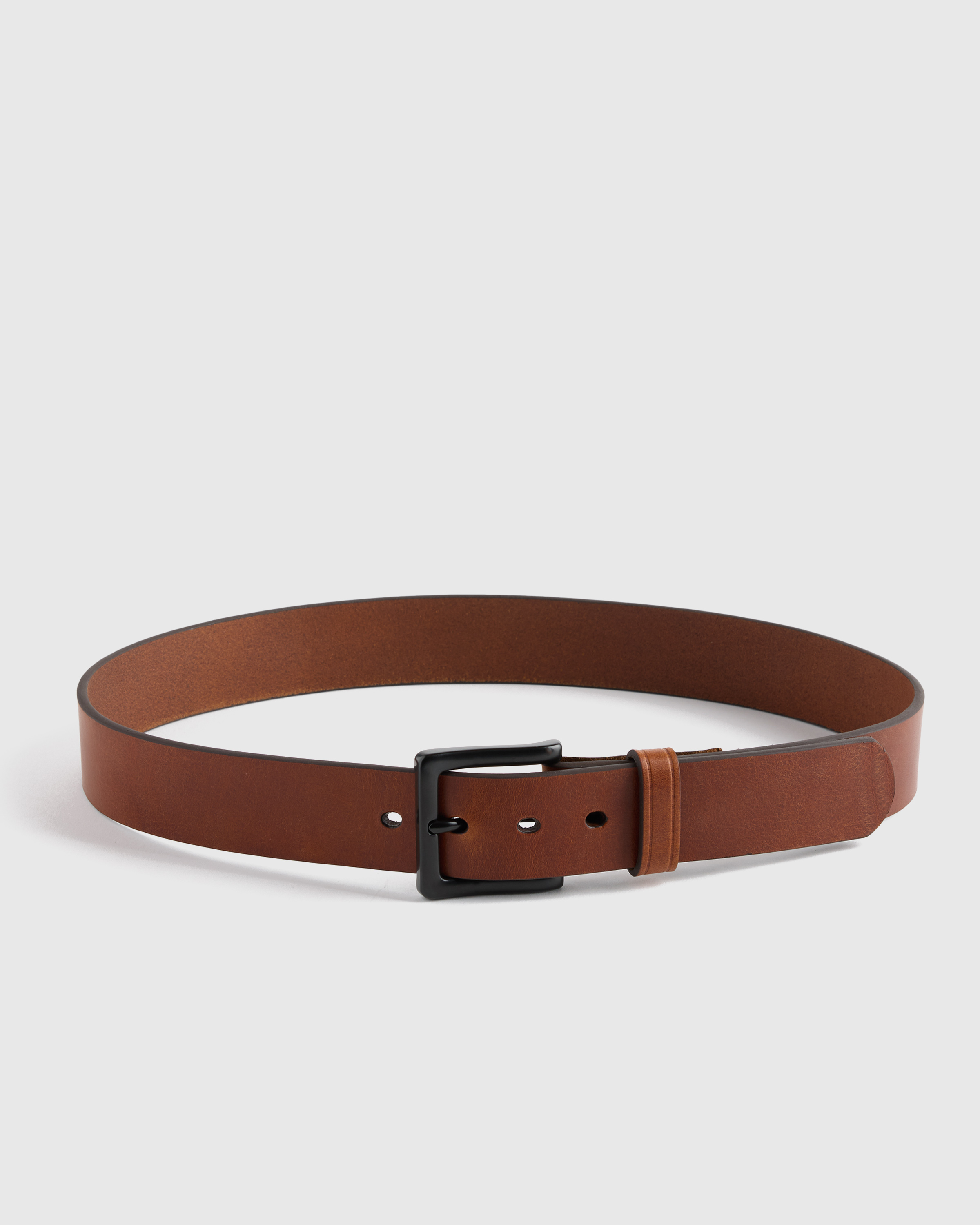 Unisex mahogany brown Leather Belt 34-38” waist Durham Belt - Mahogany Leather - PAIGE main image 2