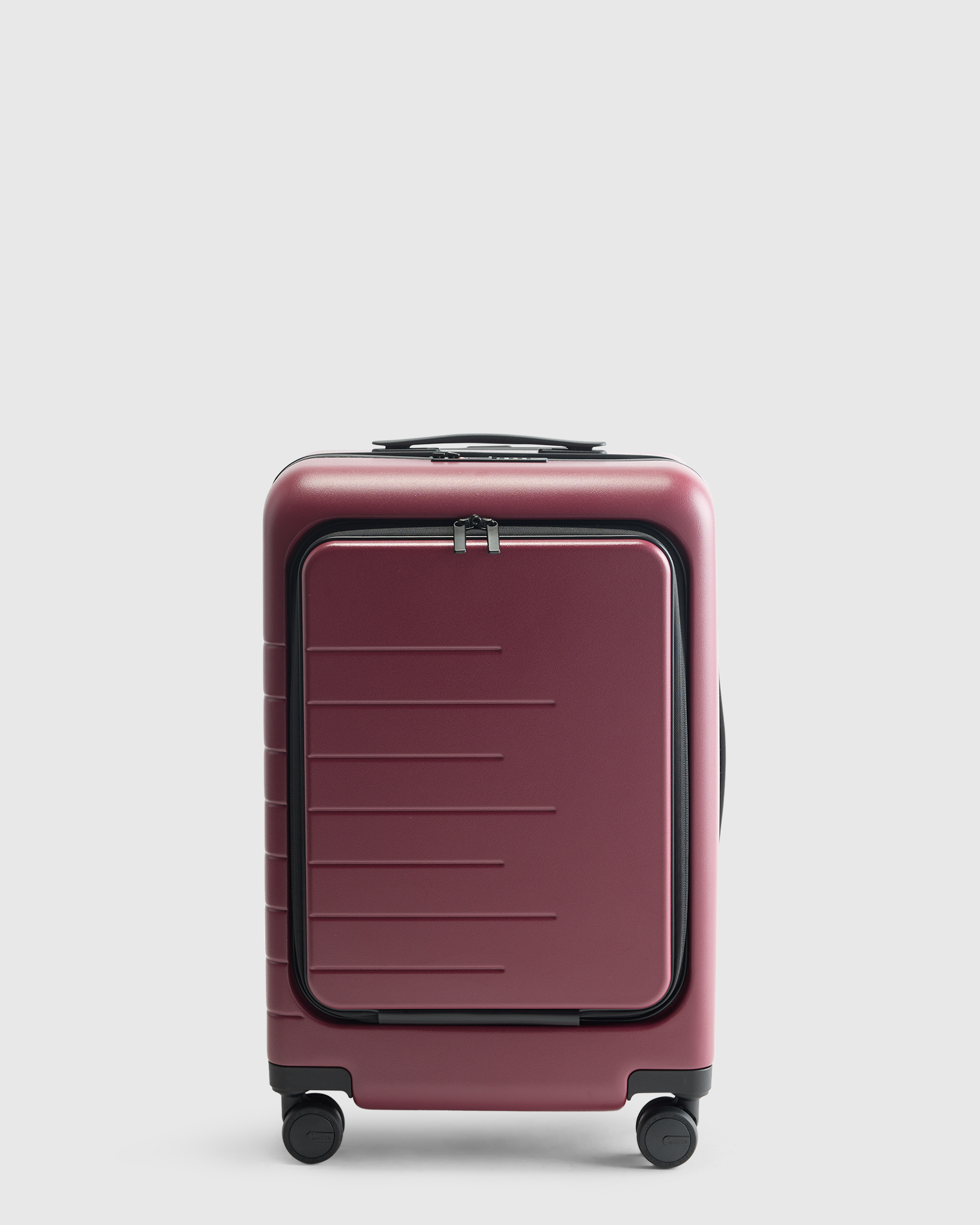 Front Pocket Carry-On Suitcase in Dark Green
