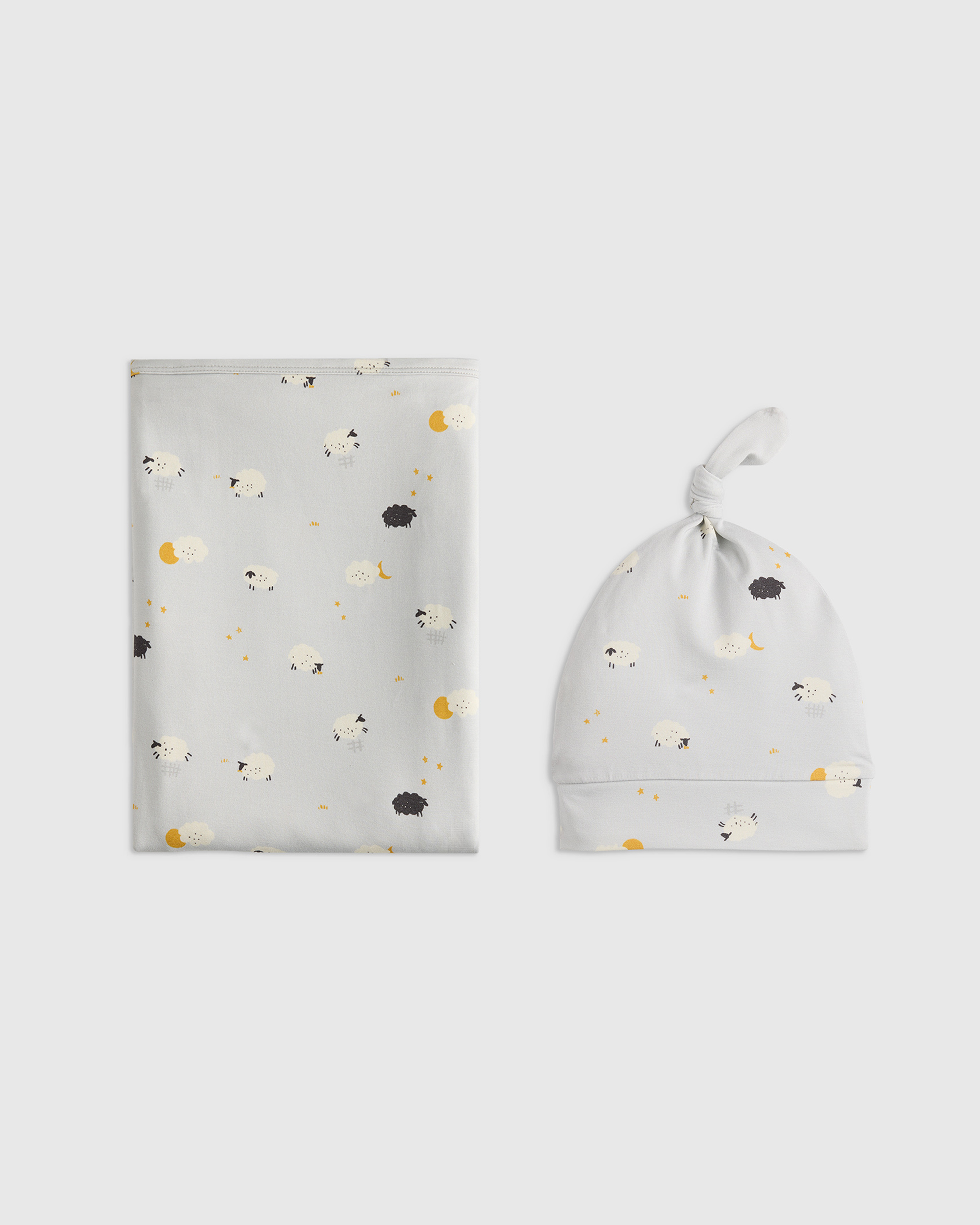 Bamboo Swaddle & Hat Layette Set