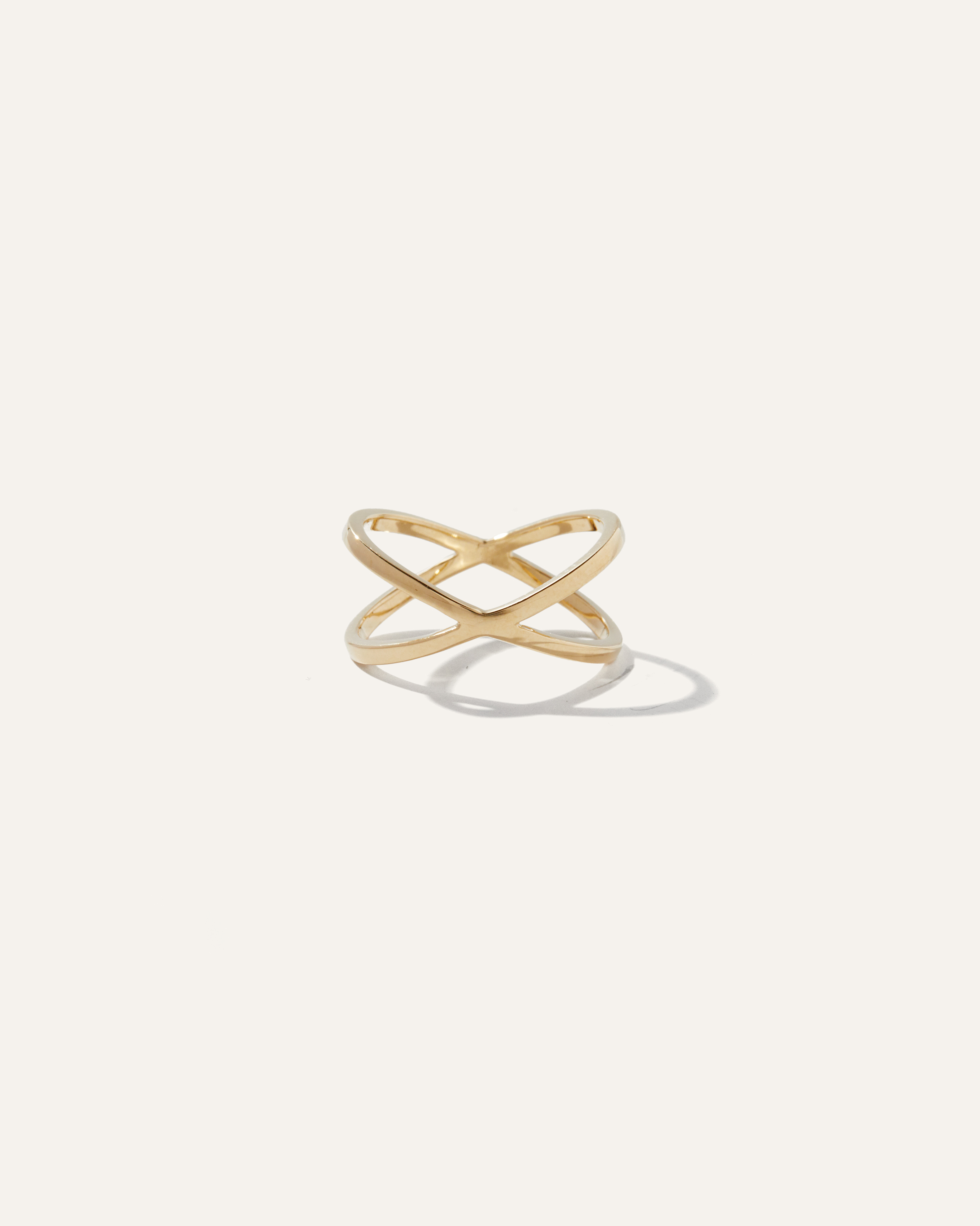 Quince Women's 14k Gold X Ring In Yellow Gold