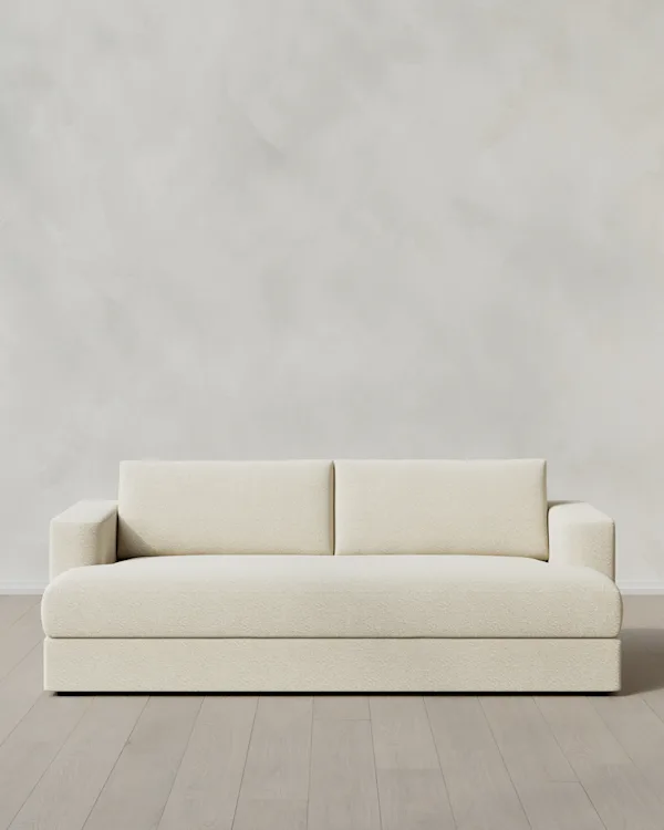 Sierra Curved Arm Sofa in Performance Boucle