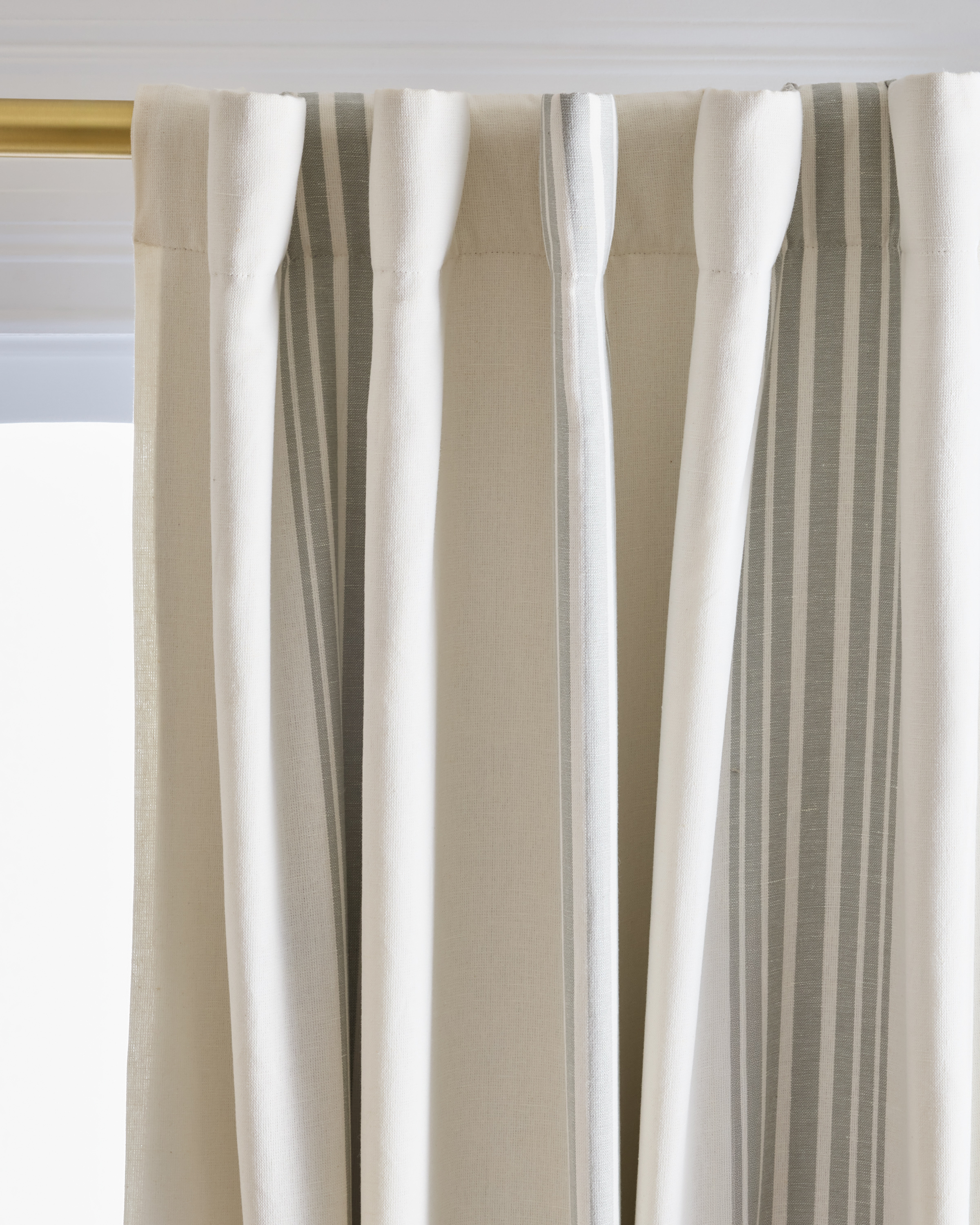 Coastal Stripe Linen/Cotton Blackout Curtain - thumbnail 2
