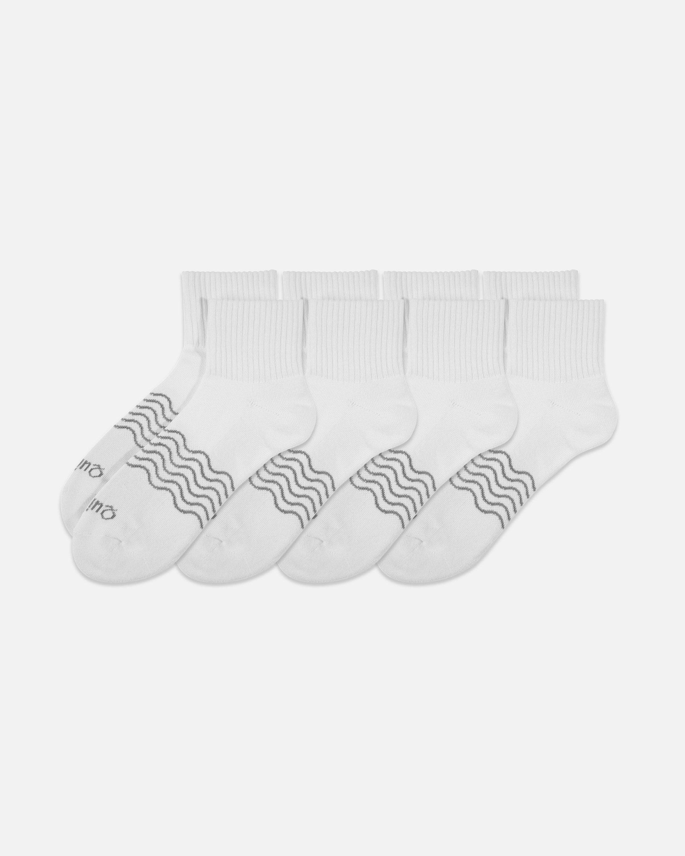 Everyday Cotton Solid Quarter Socks (4-Pack)