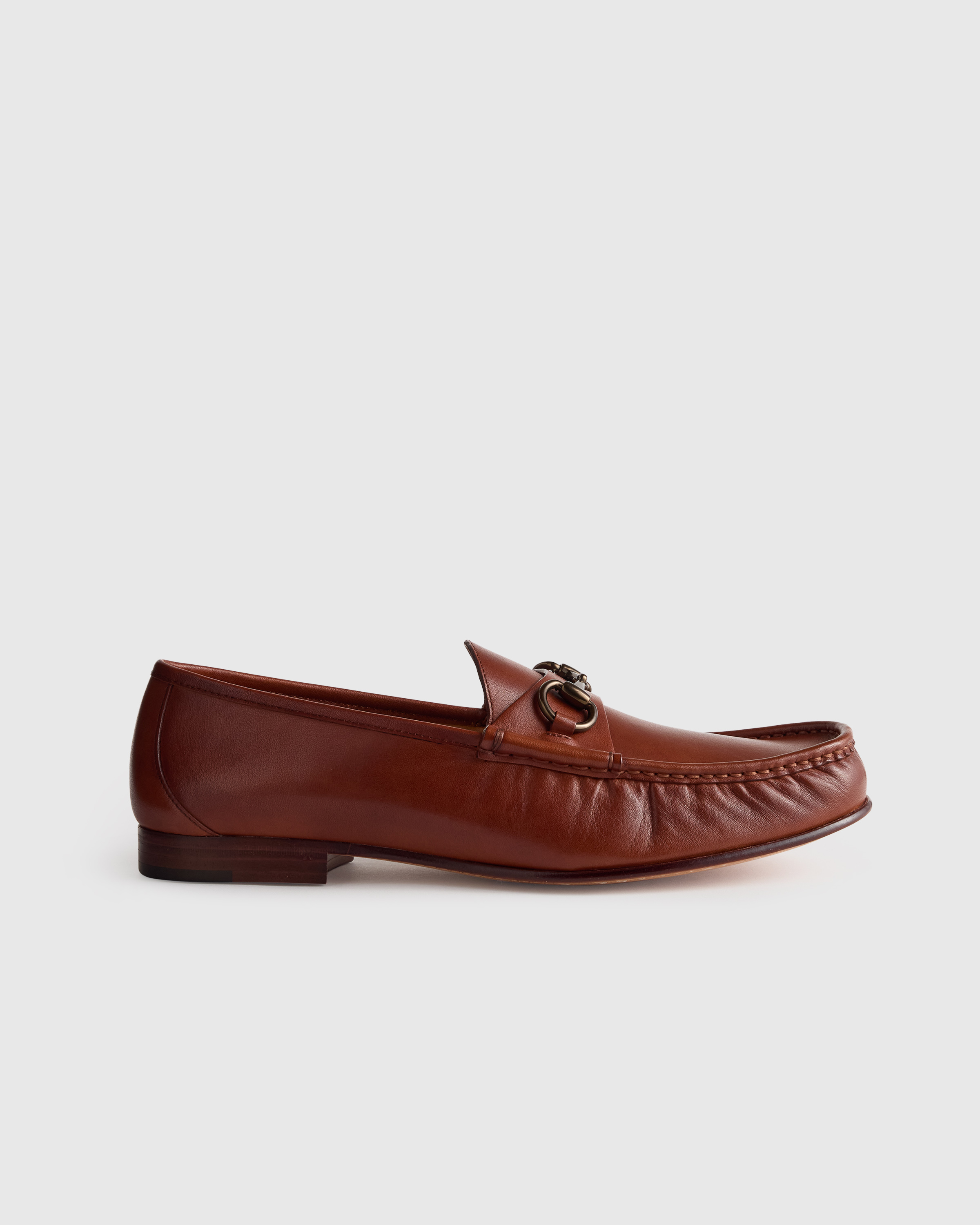 VTG Tanino Crisci Cognac Brown Slender Horsebit Men\'s Loafer Shoes Size 8 Gucci Horsebit Loafers Brown Men 8.5 Leather Dress Shoes  main image 2