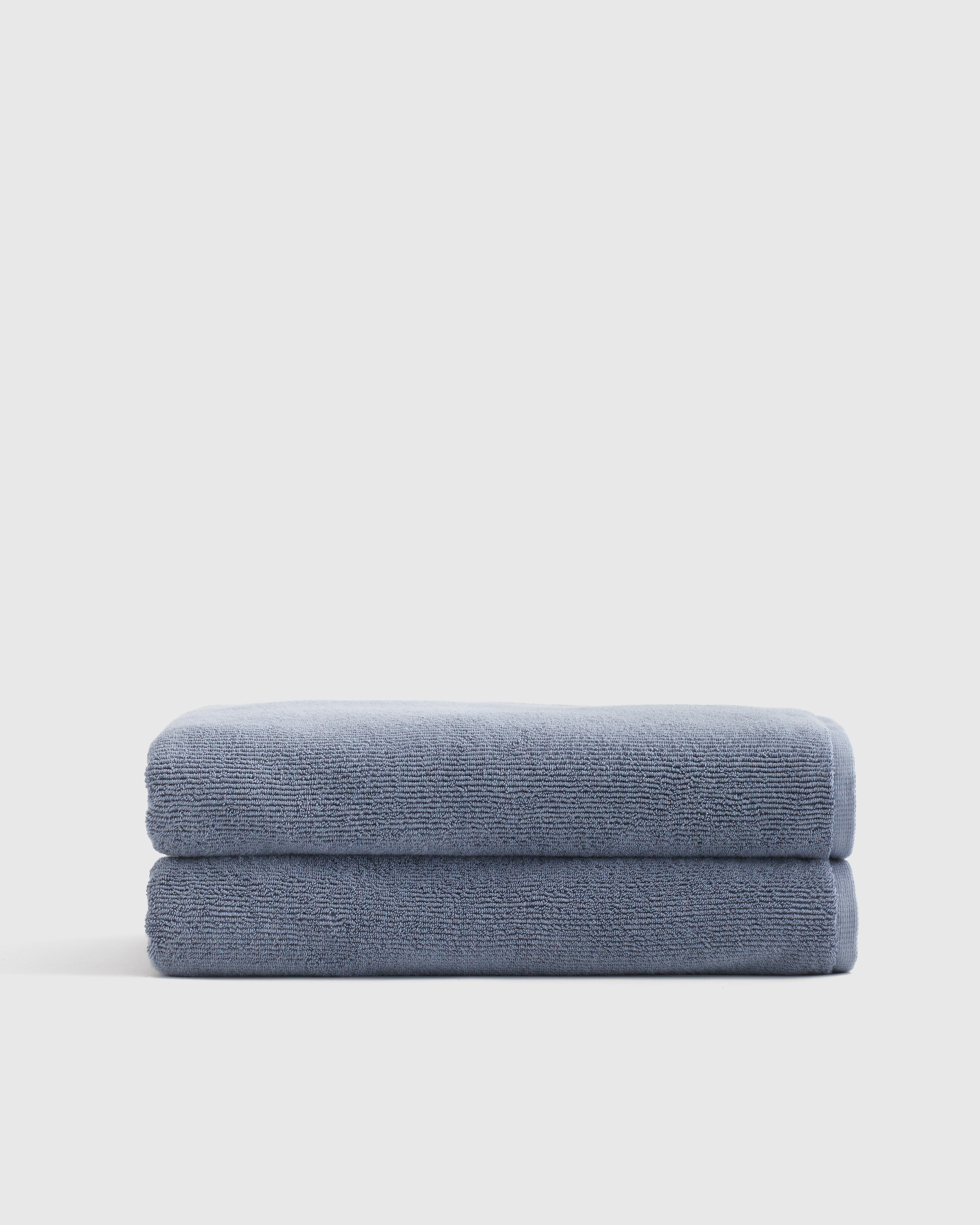 Turkish Ribbed Quick Dry Bath Sheet (Set of 2) - Grey