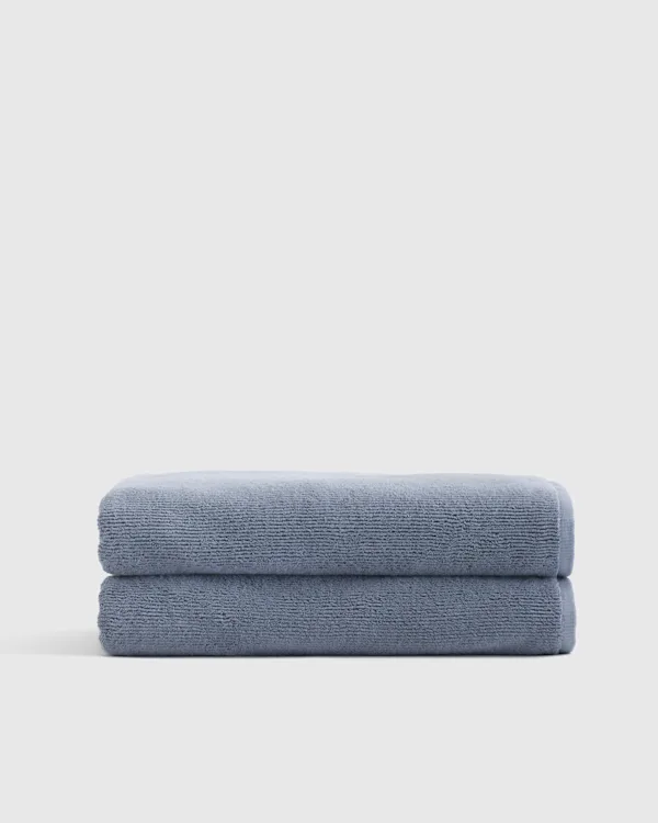 Turkish Ribbed Quick Dry Bath Sheet (Set of 2)