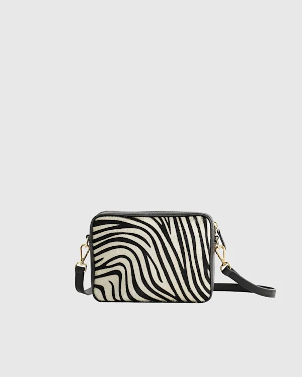 Italian Leather & Calf Hair Crossbody