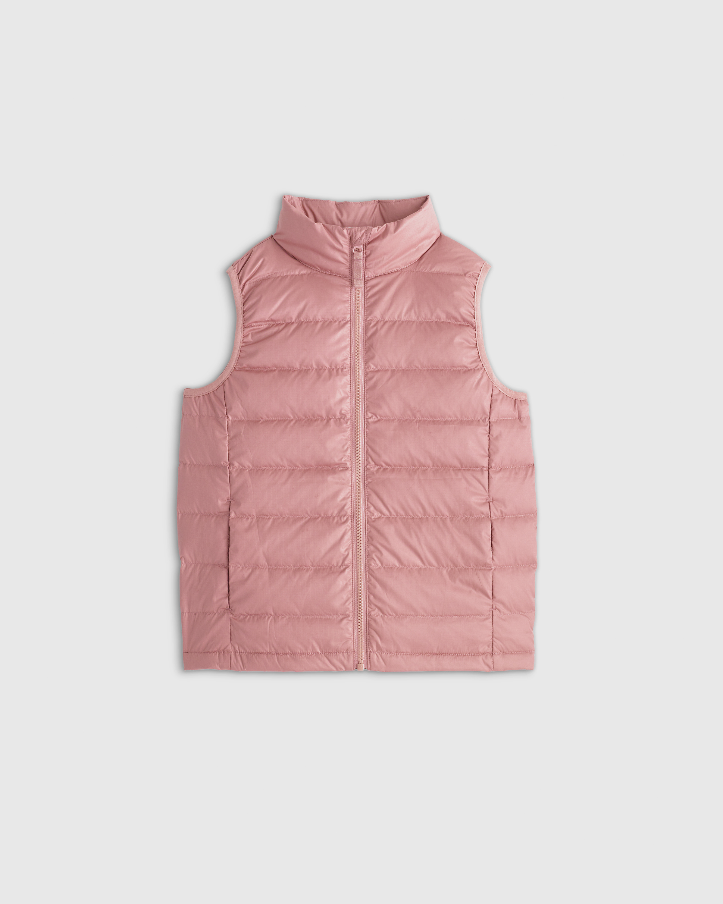 Shop Quince Lightweight Down Puffer Vest In Dusty Rose